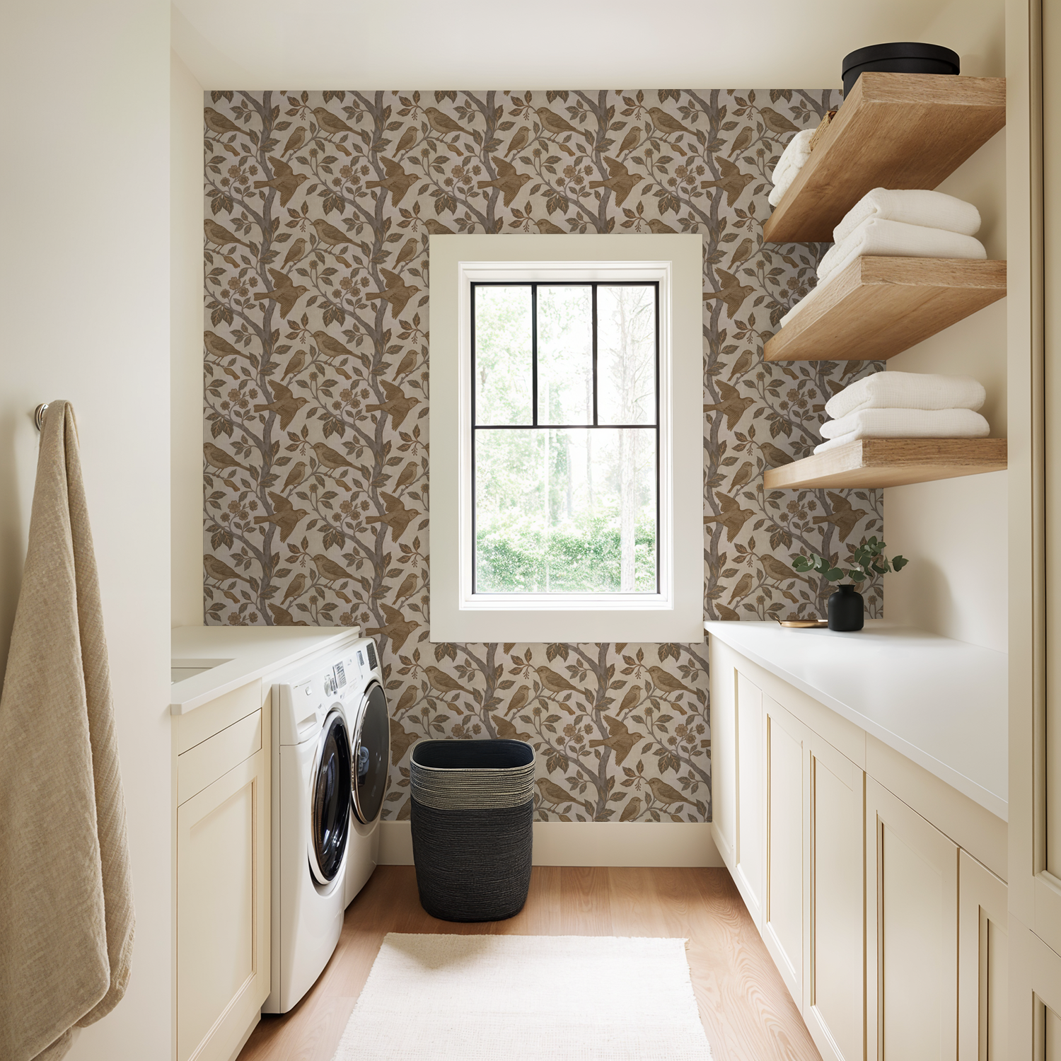 Nestle Wallpaper - 8 FT H X 18 FT W Traditional