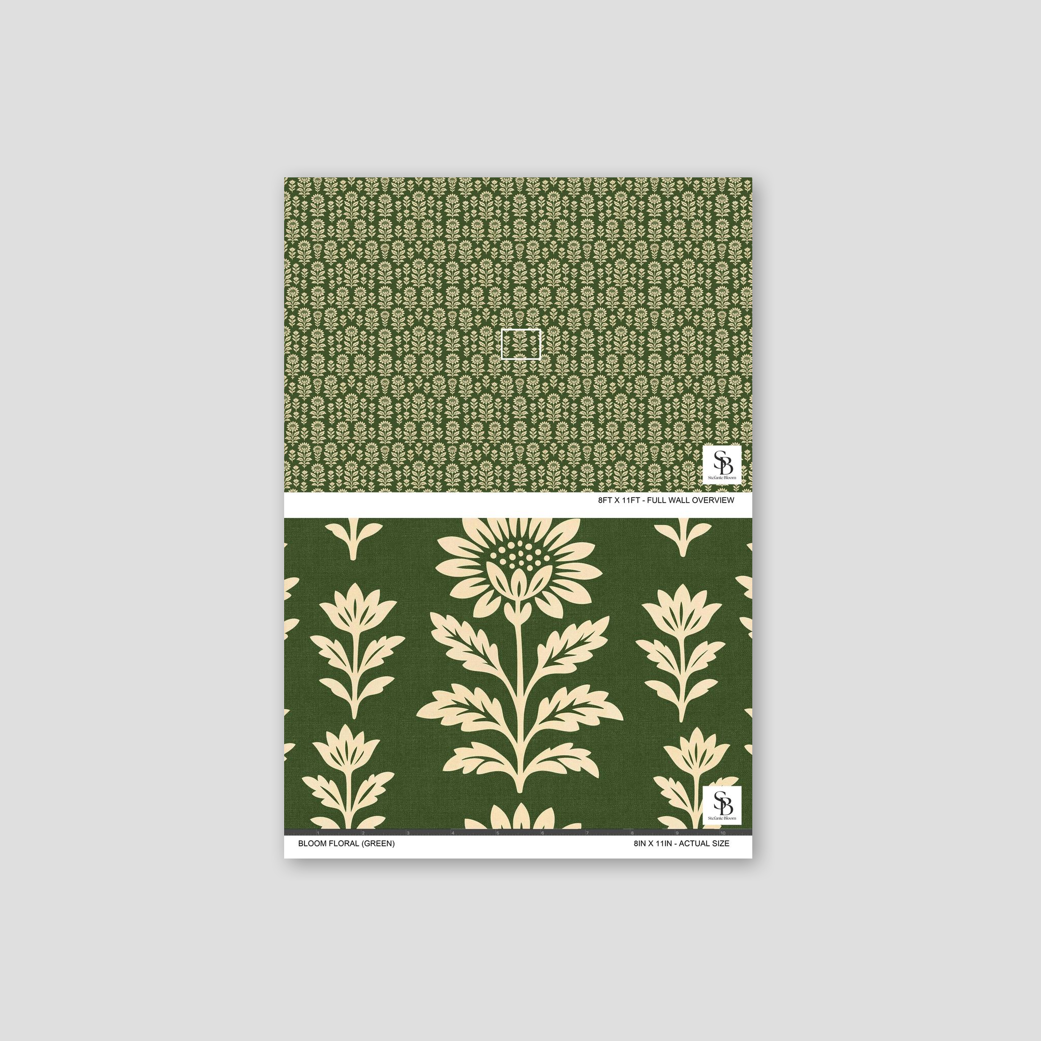 Bloom Floral (Green) Wallpaper