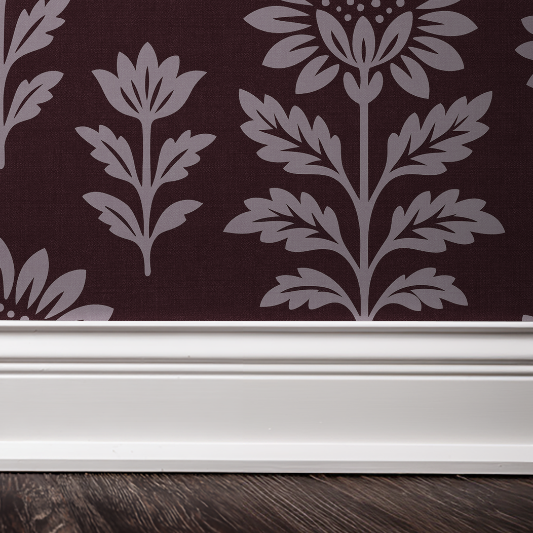Bloom Floral (Maroon) Wallpaper