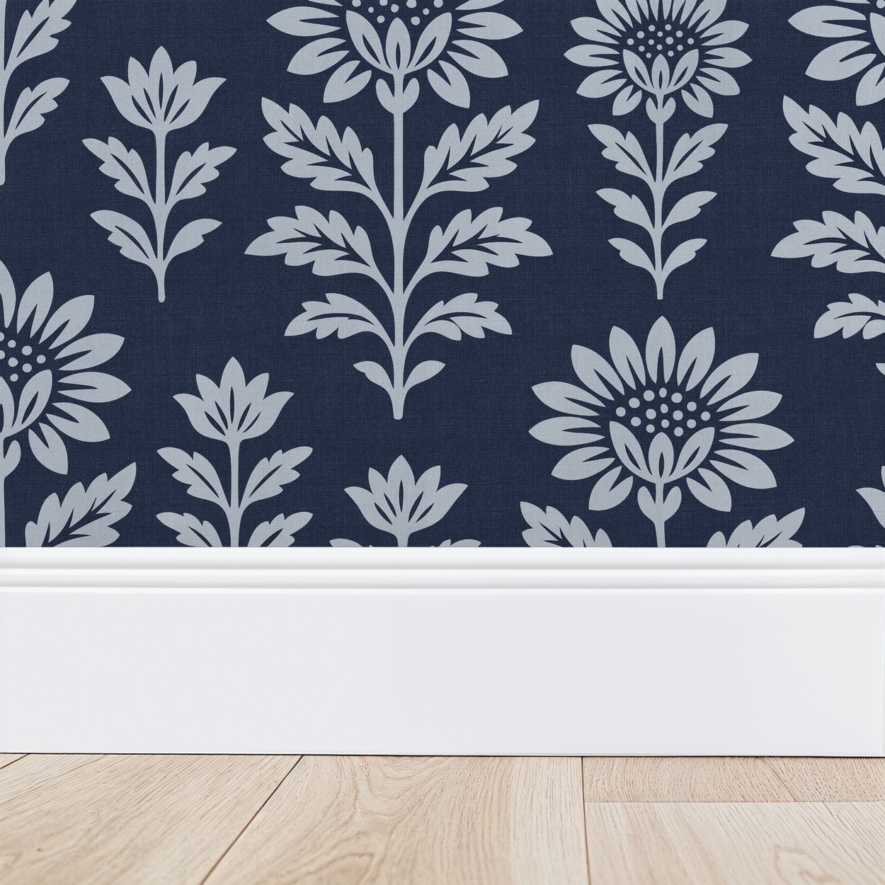 Bloom Floral (Blue) Wallpaper