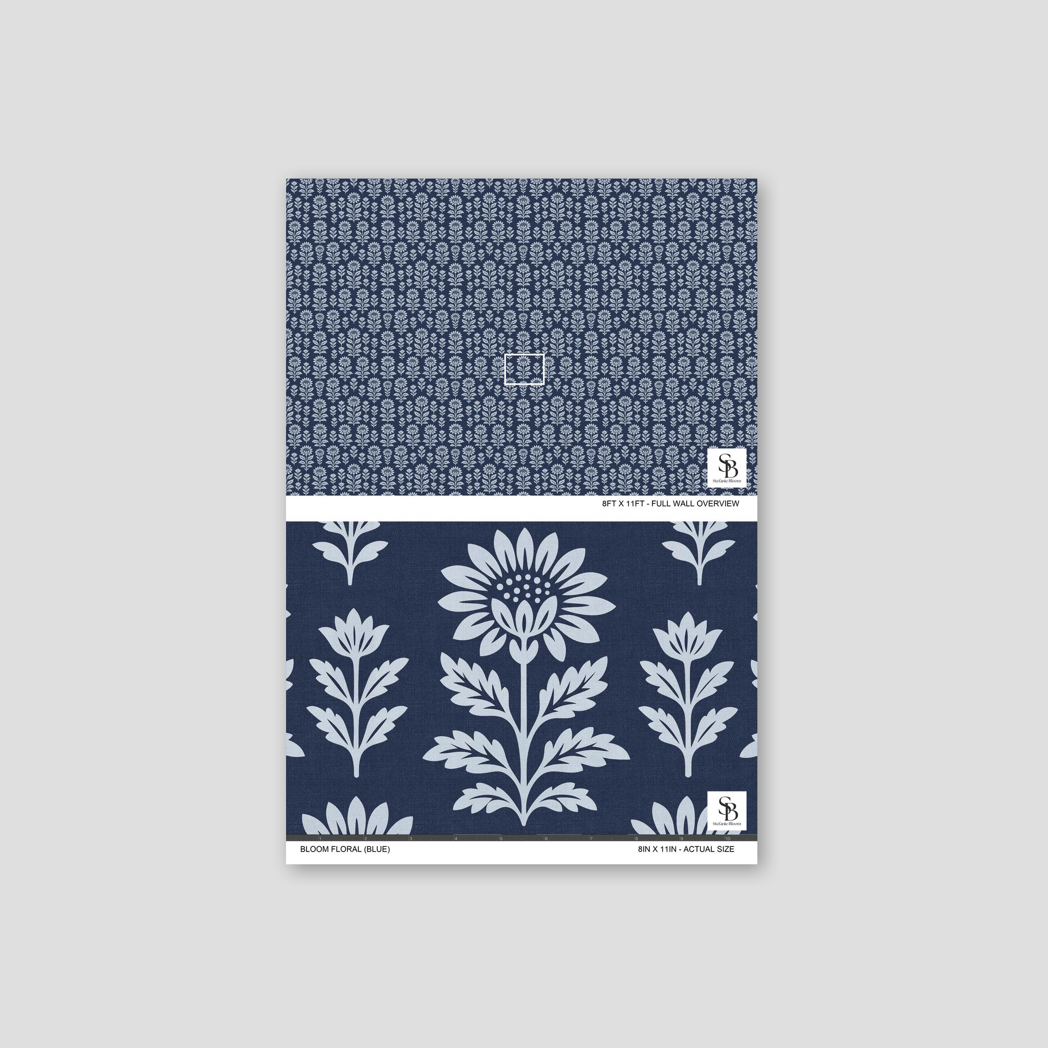 Bloom Floral (Blue) Wallpaper