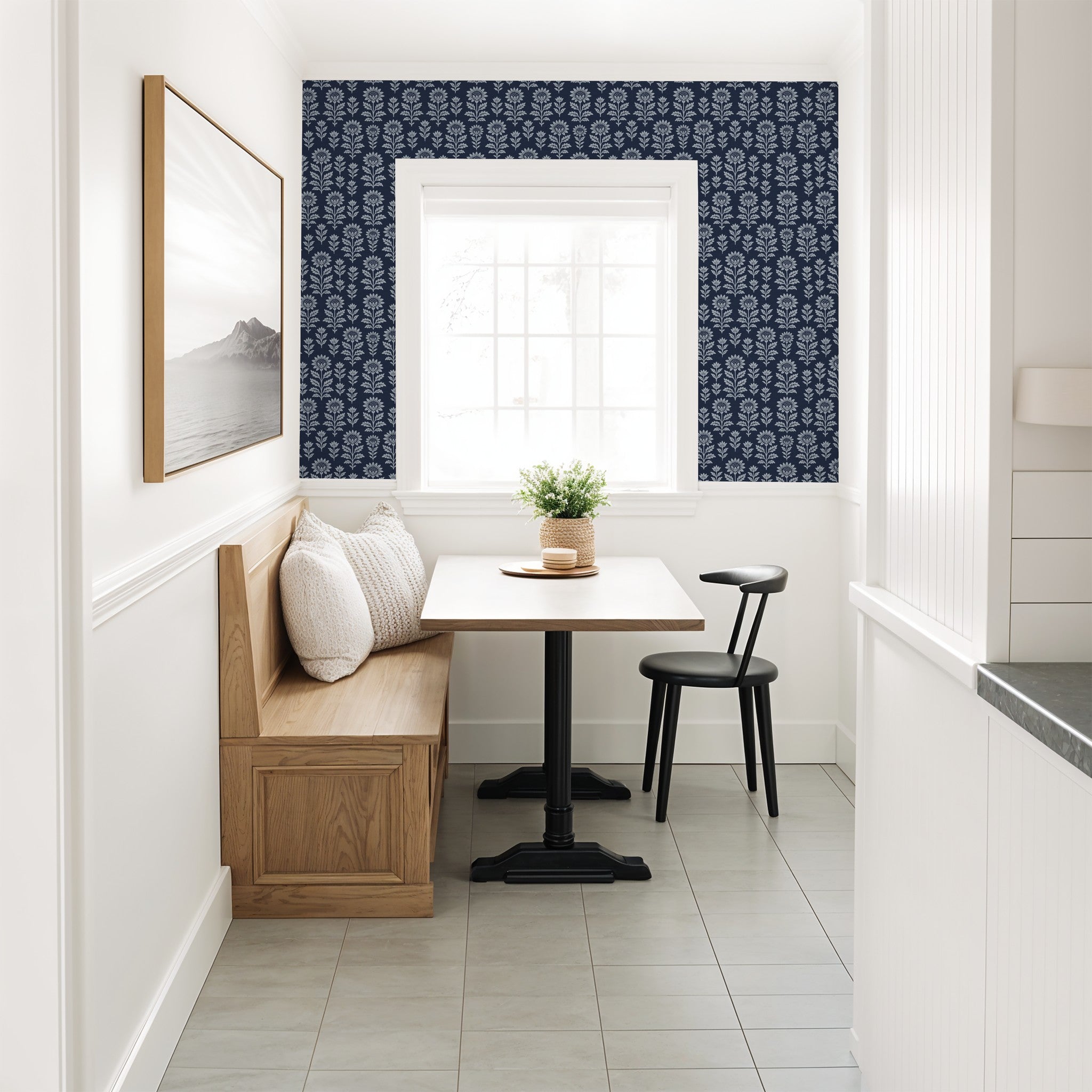 Bloom Floral (Blue) Wallpaper