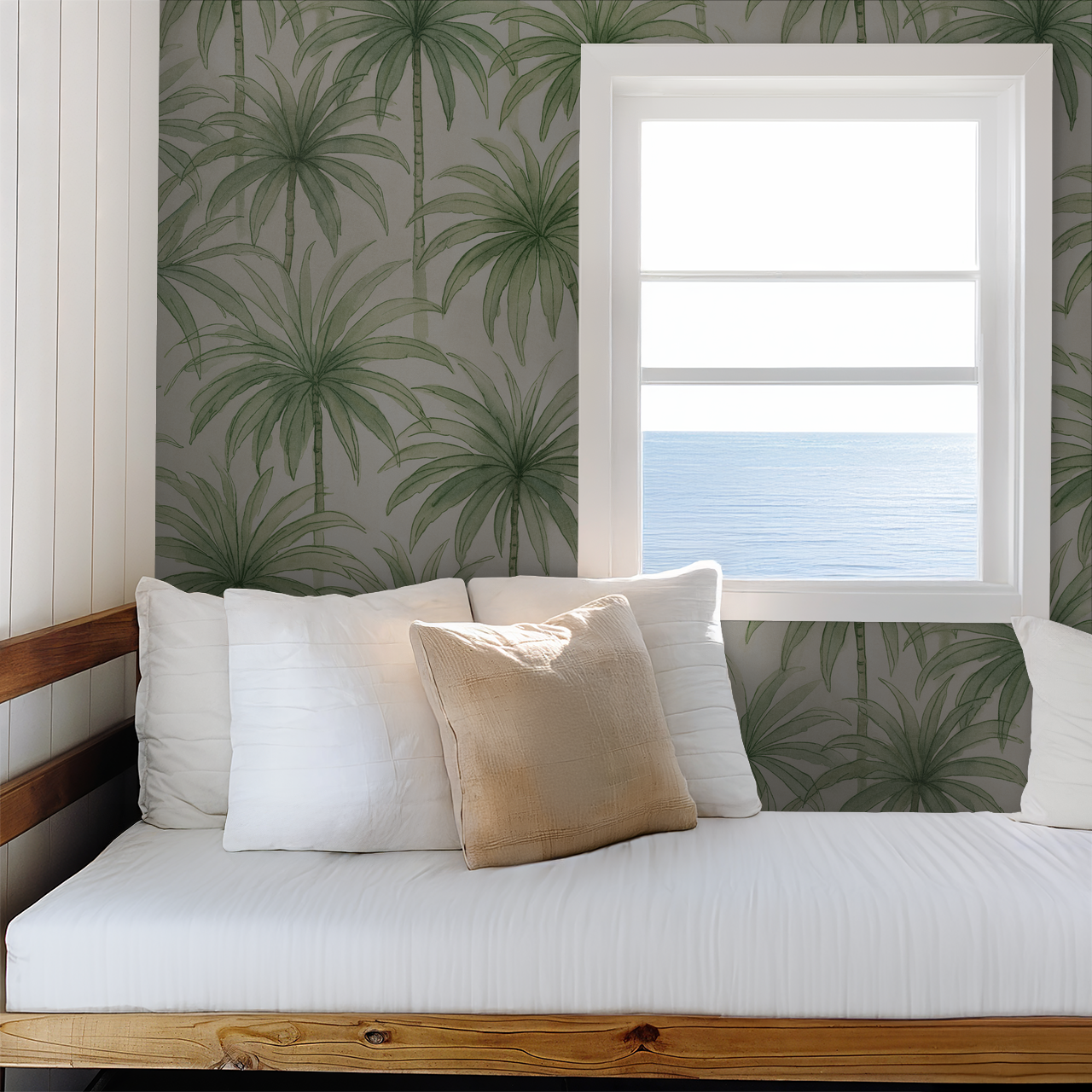 Palm Reverie (Green) Wallpaper