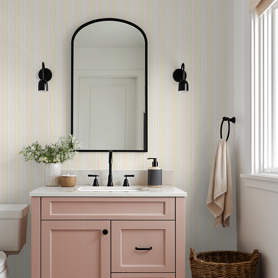 Garden Row Stripe (Small) Wallpaper