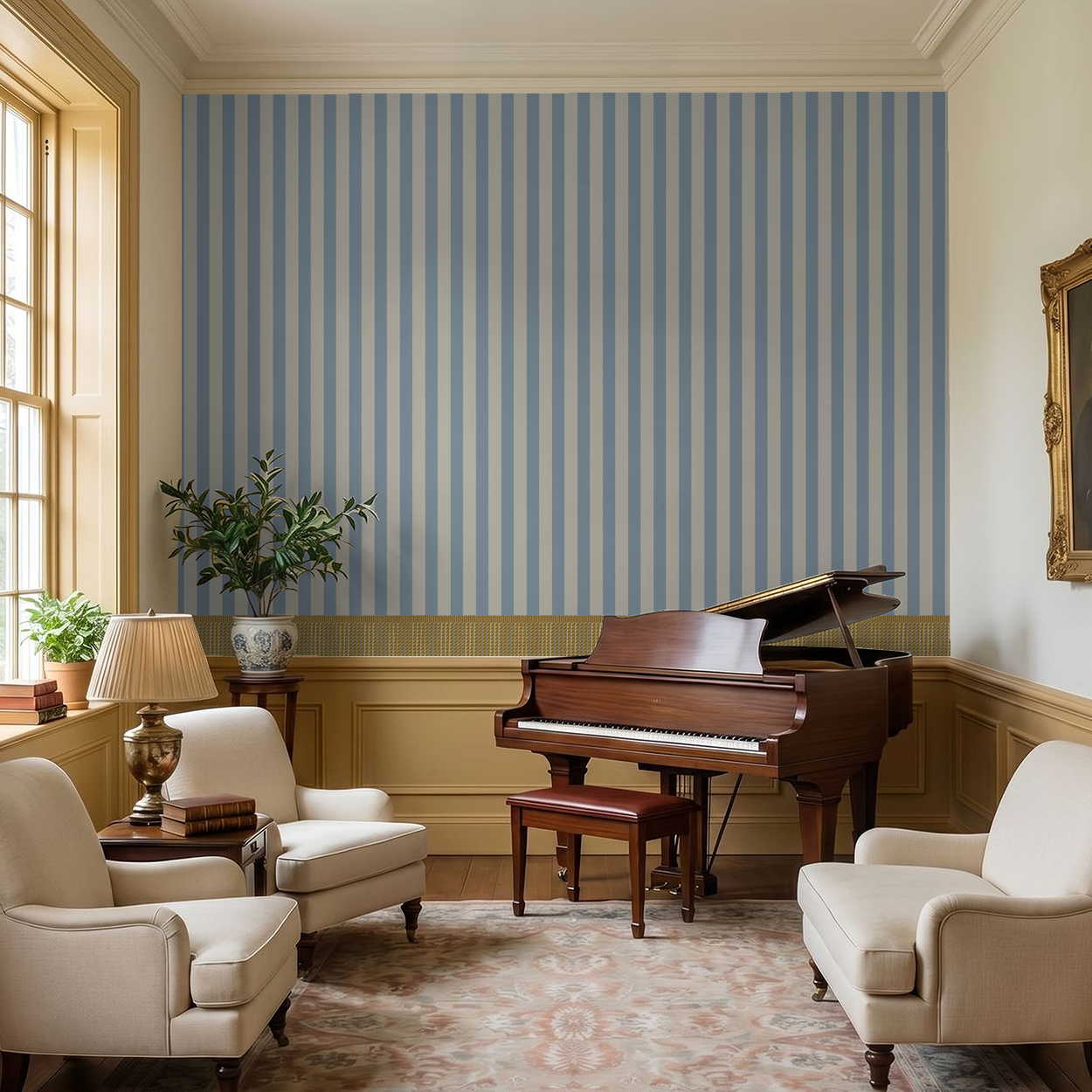 Bullion Stripe (Sky Blue) Wallpaper