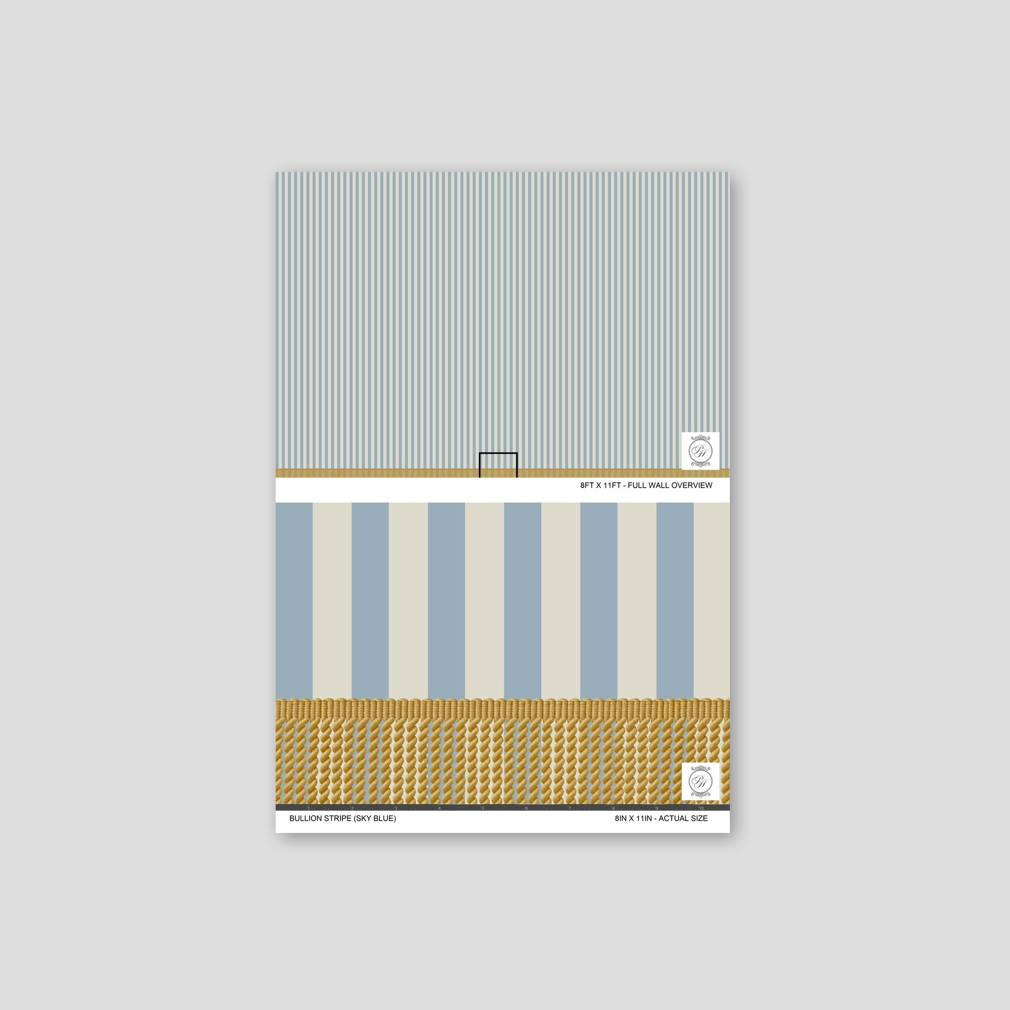 Bullion Stripe (Sky Blue) Wallpaper