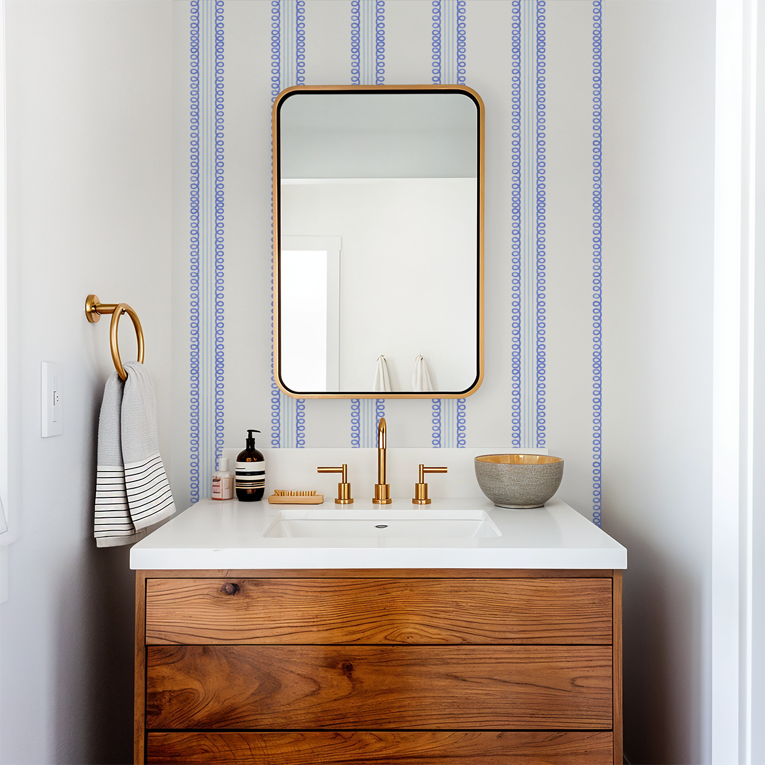 Veda (Blue) Wallpaper