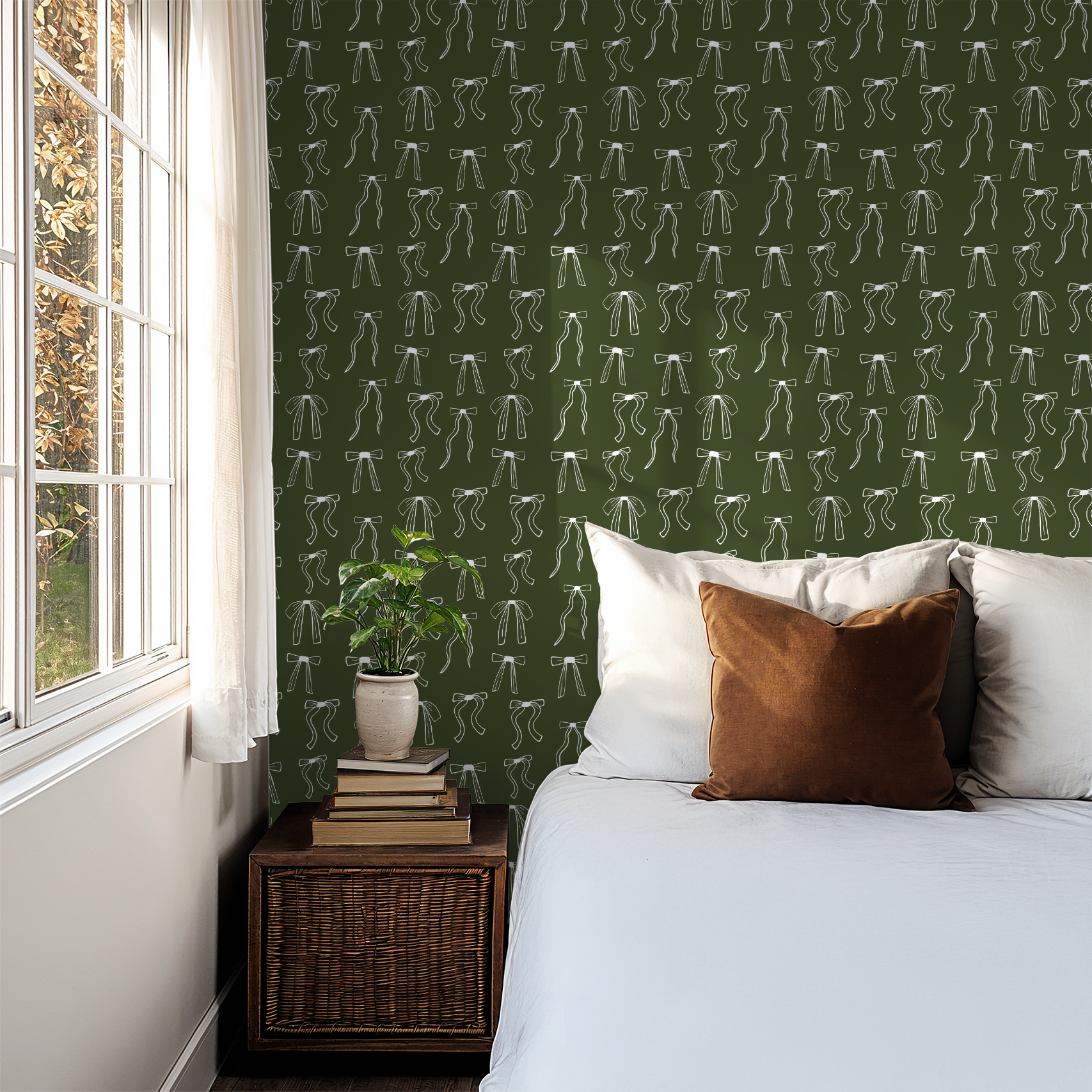 Perfectly Tied (Green) Wallpaper