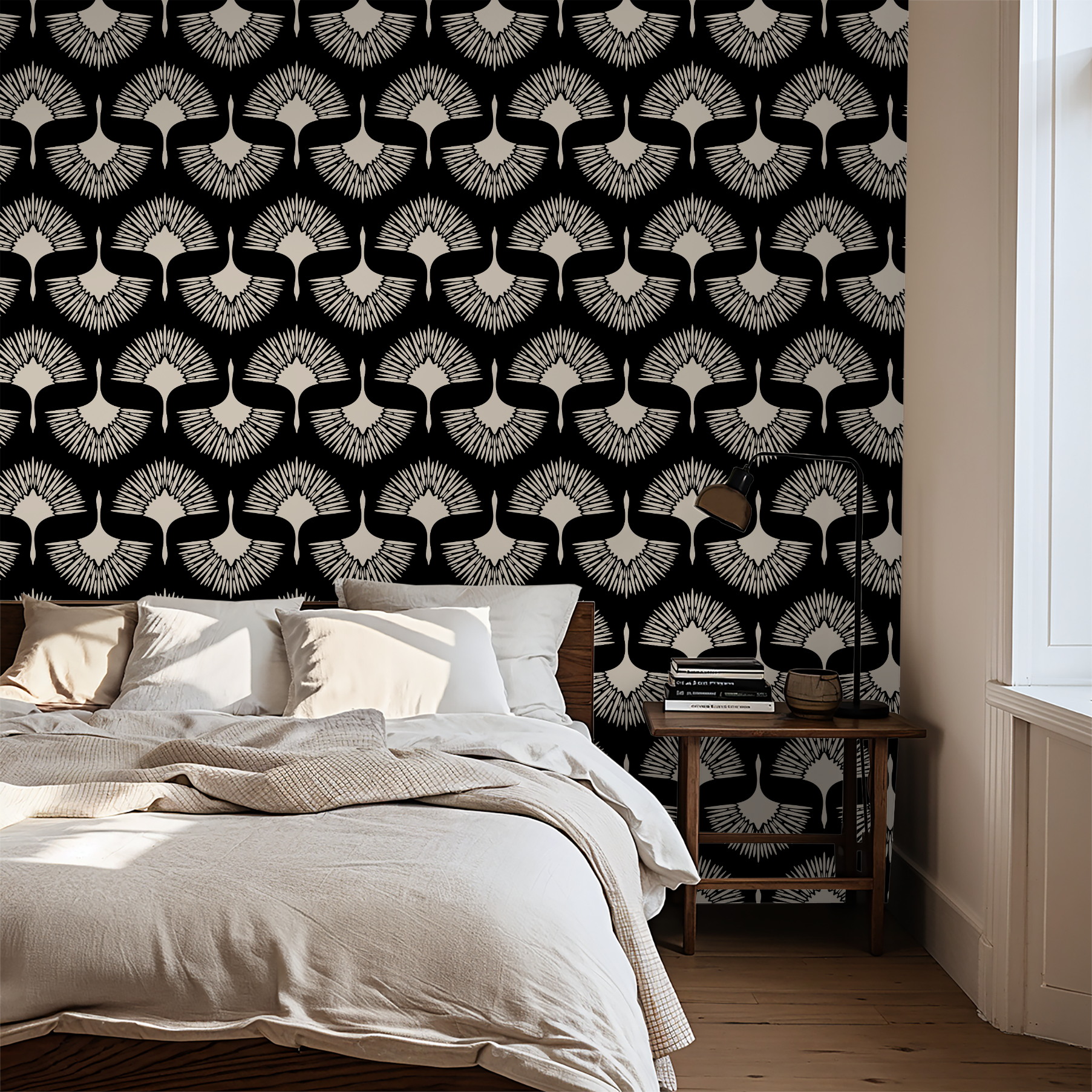 The Alba (Black) Wallpaper