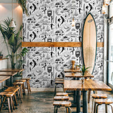 Saltwater Surf Wallpaper Wallpaper - The Ollie Smither Line from WALL BLUSH