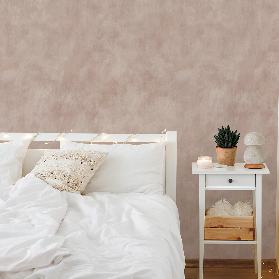 Limewash (Blush) Wallpaper - 10 FT H X 11 FT W Traditional
