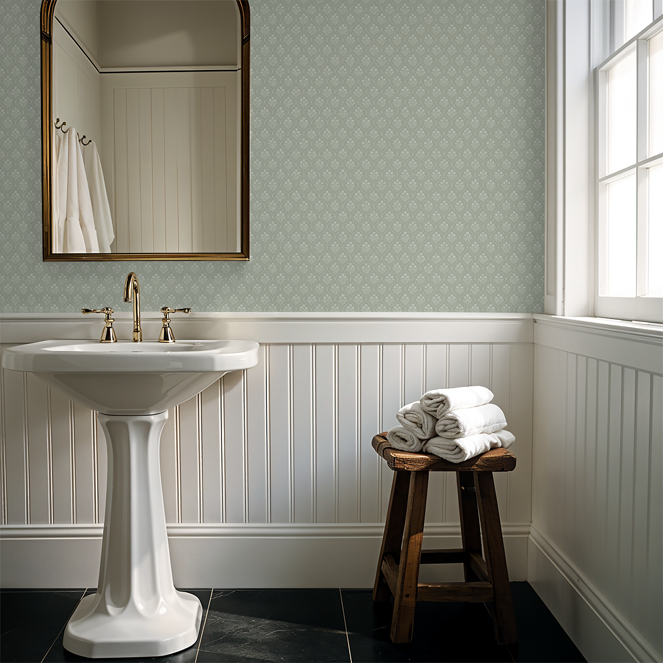 Sage Trellis Wallpaper