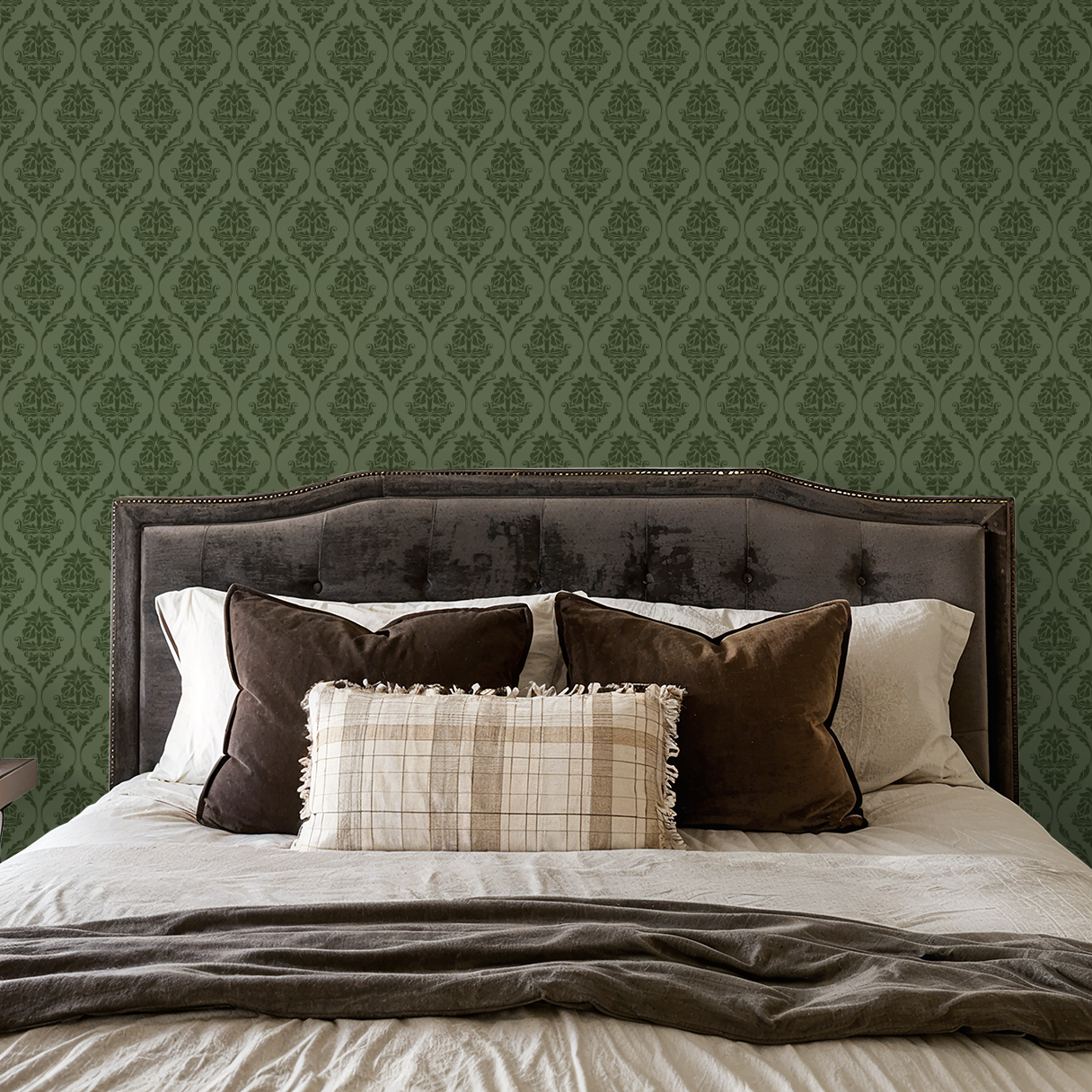 Farmhouse Revival (Green) Wallpaper
