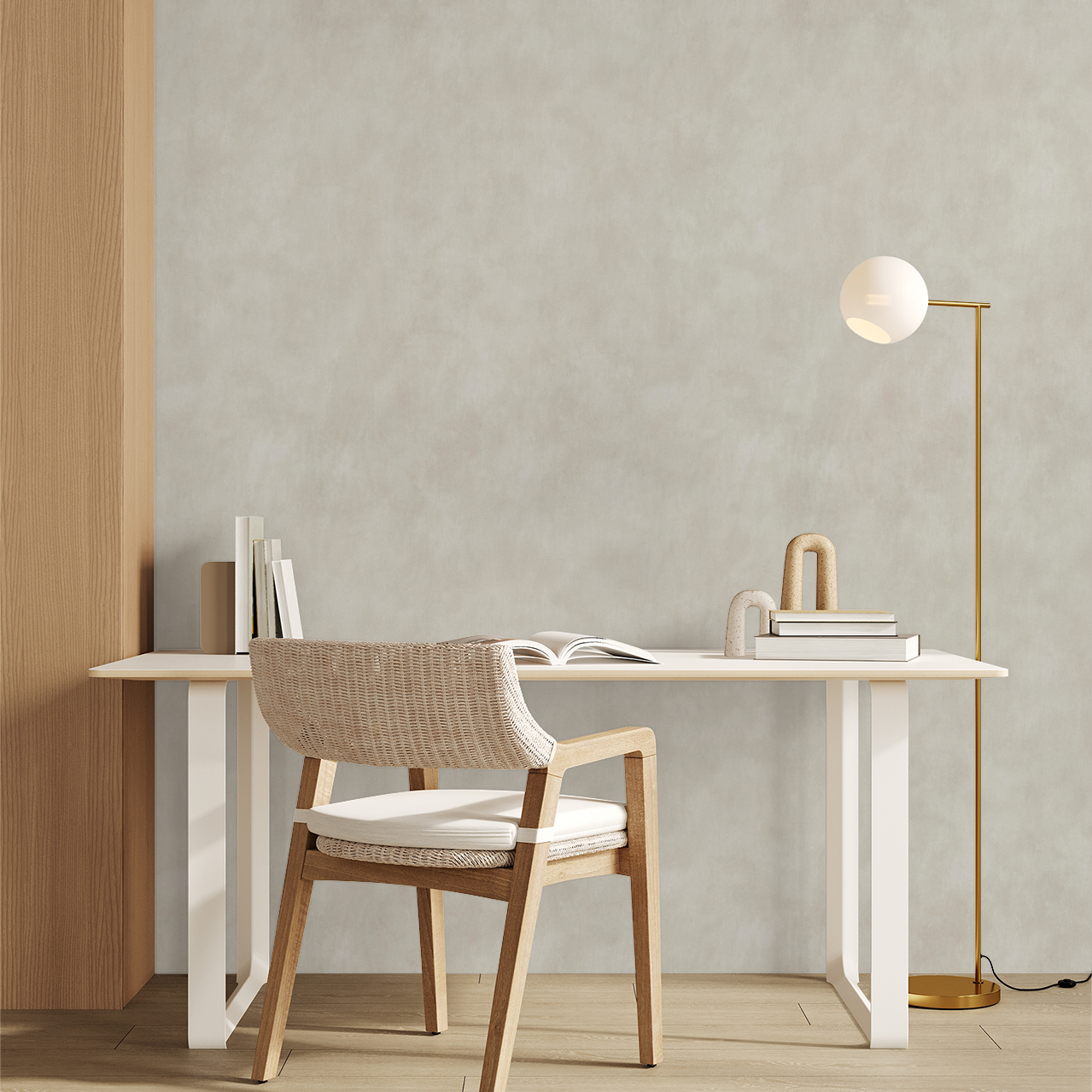 Limewash (Cream) Wallpaper - 18 FT H X 2 FT W Peel and Stick