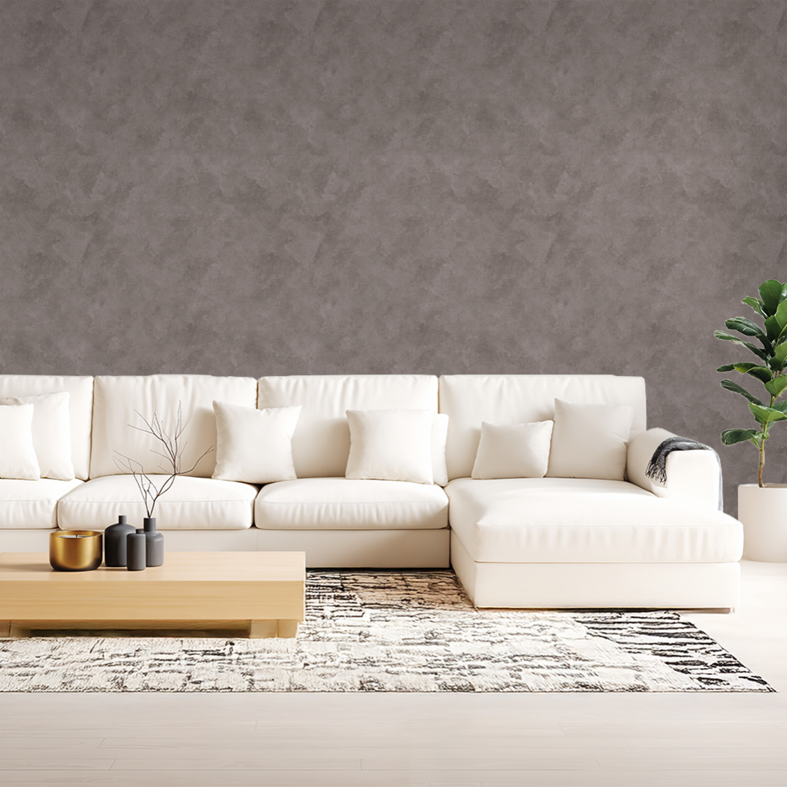 Roman Clay (Greige) Wallpaper