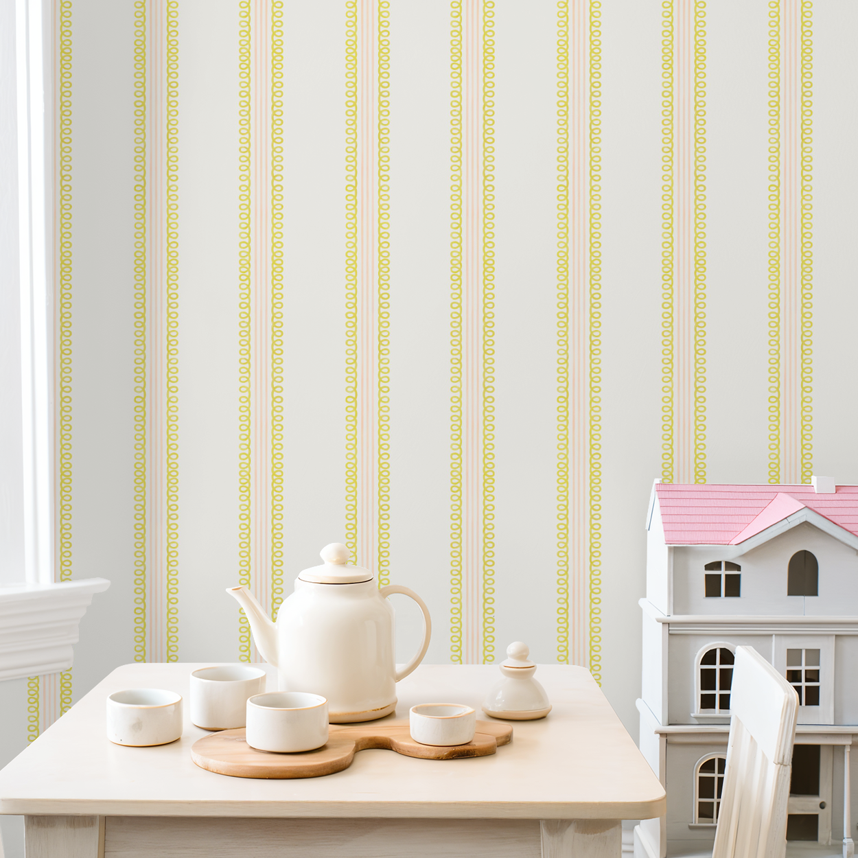 Veda (Yellow and Pink) Wallpaper