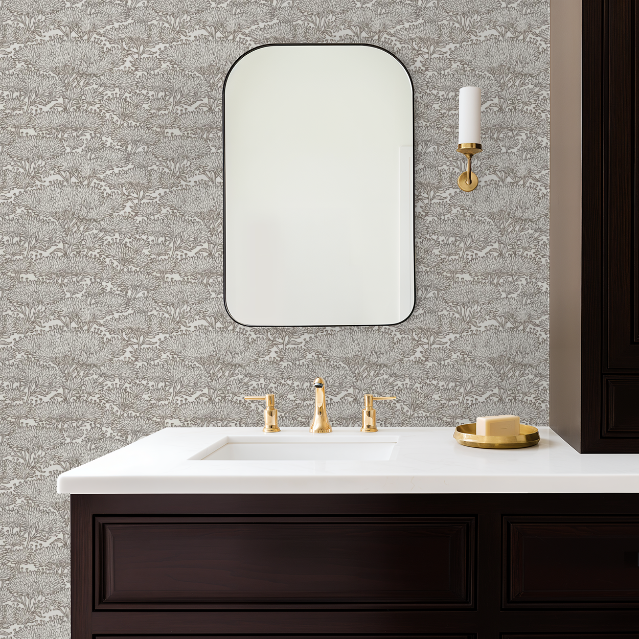 Ollie Tree (Brown) Wallpaper