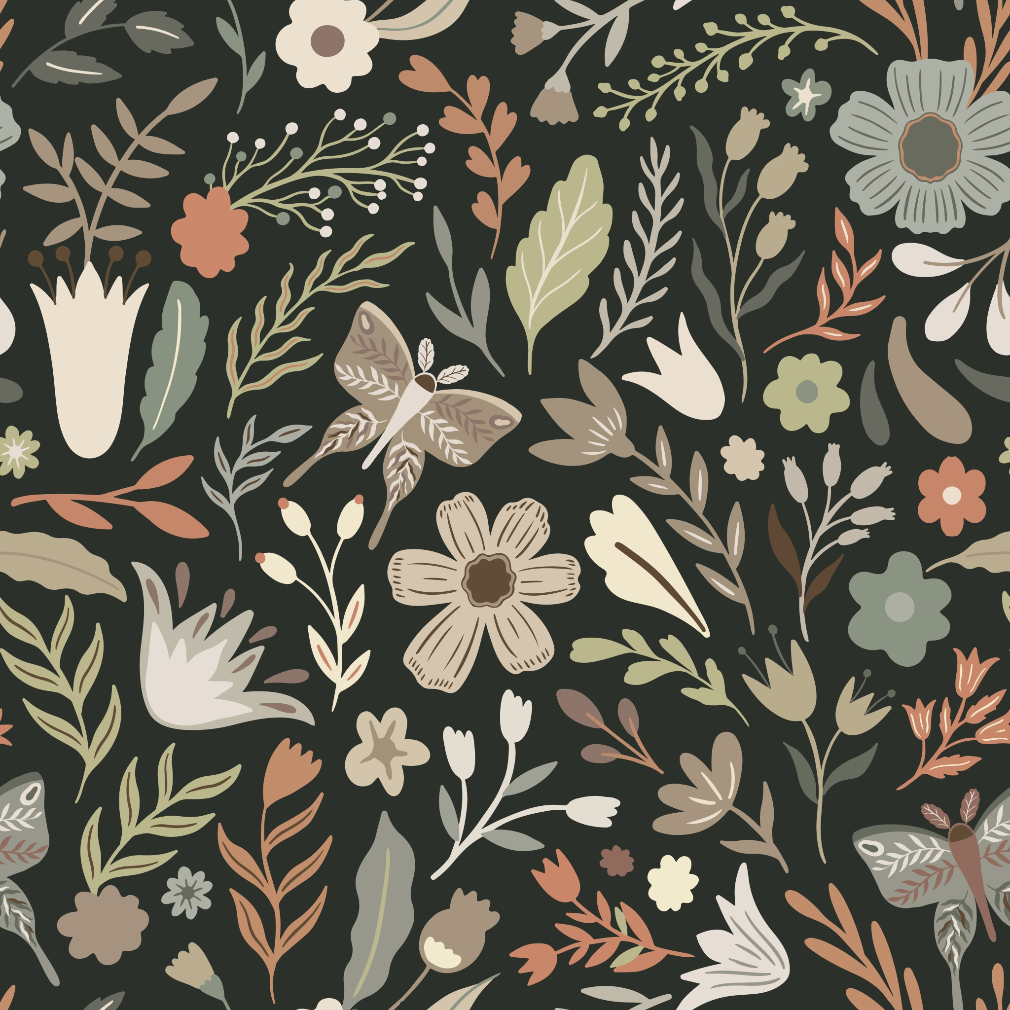 Athalia Wallpaper design by Wall Blush, elegant floral print in sophisticated bedroom setting.