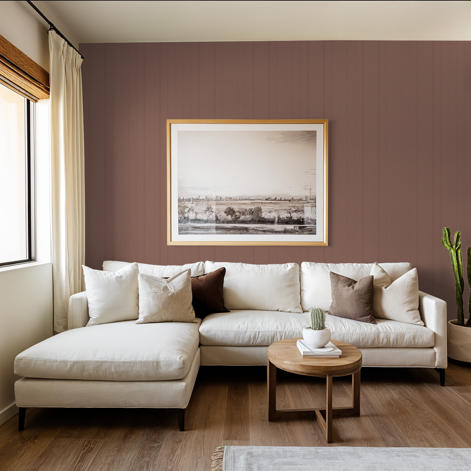 Beadboard (Rust) Wallpaper