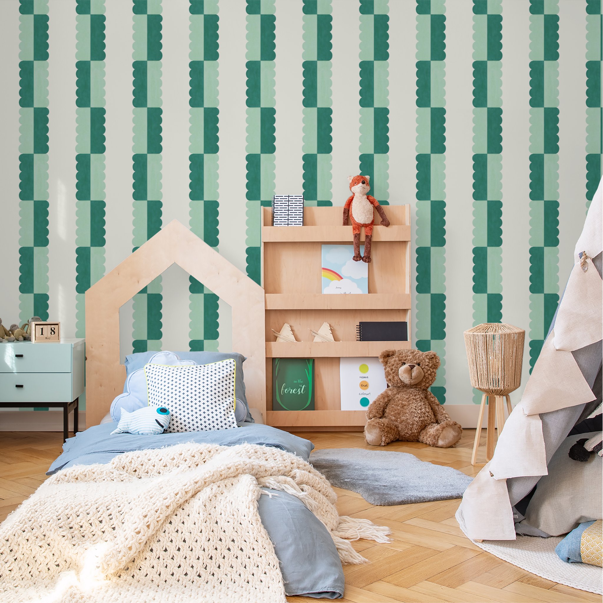 Blake (Teal) Wallpaper