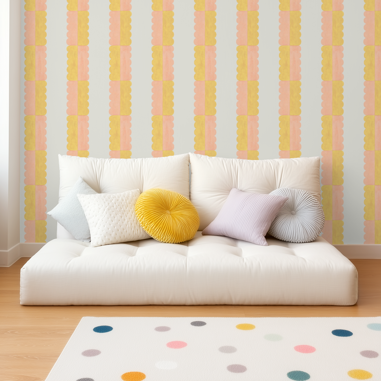 Blake (Yellow and Pink) Wallpaper