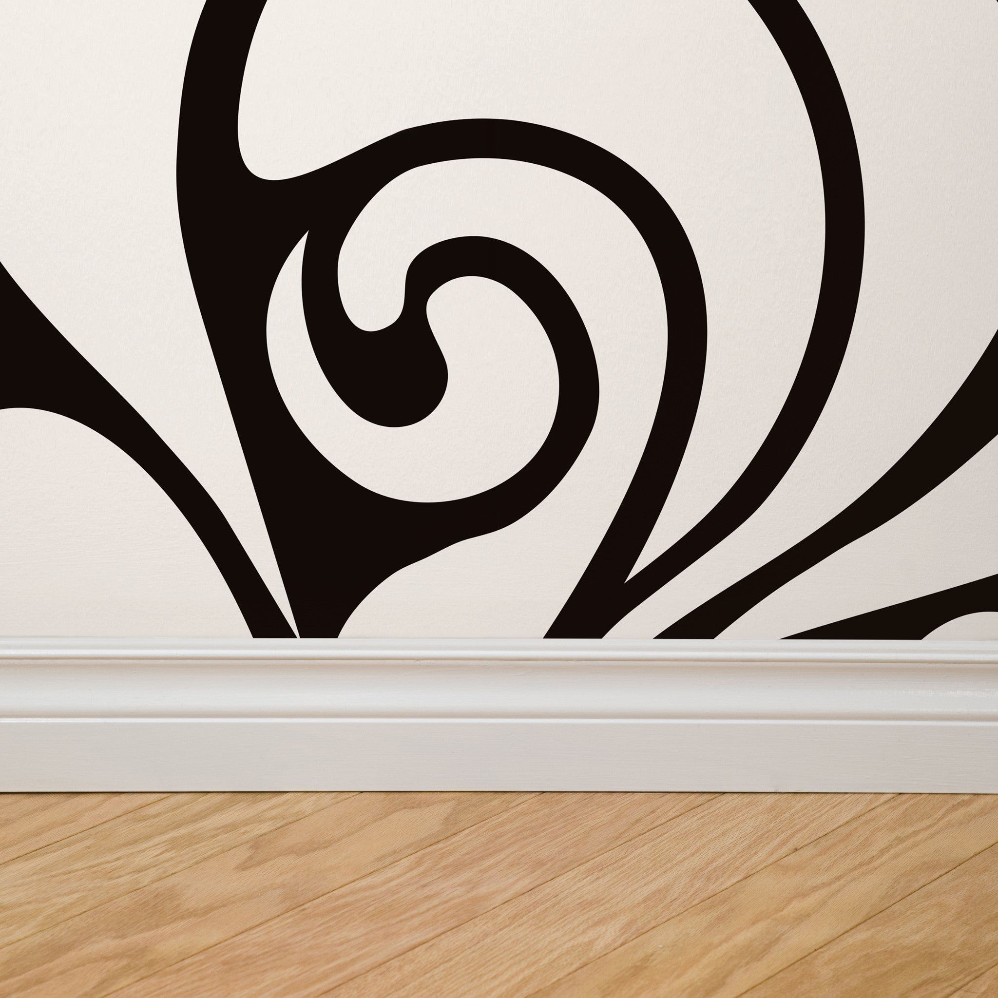 "Wall Blush's Flowers of Jade Wallpaper showcased in a modern living space, enhancing the room's aesthetic appeal."