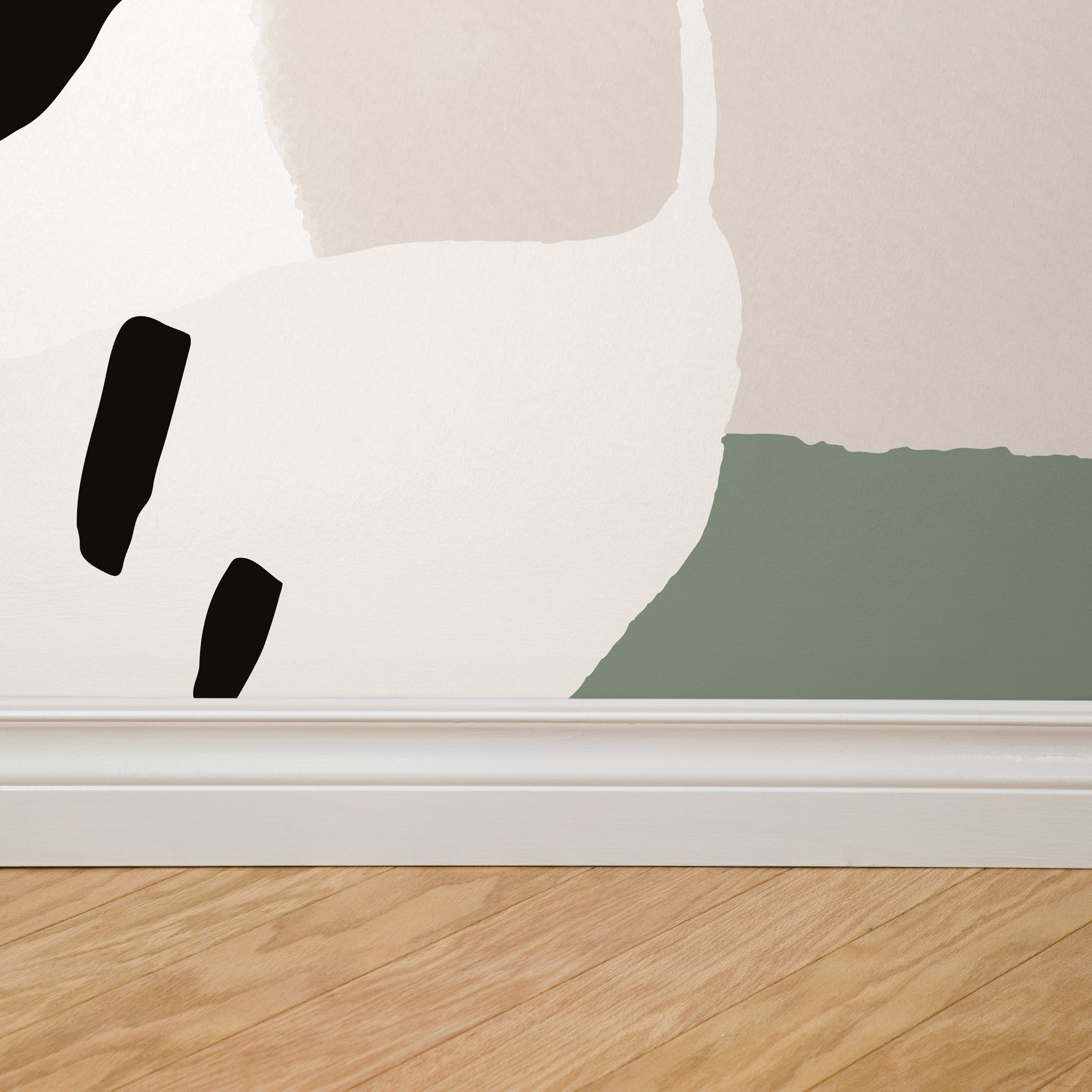 "Selina Wallpaper by Wall Blush installed in a modern room, showcasing its unique design on the focal wall."