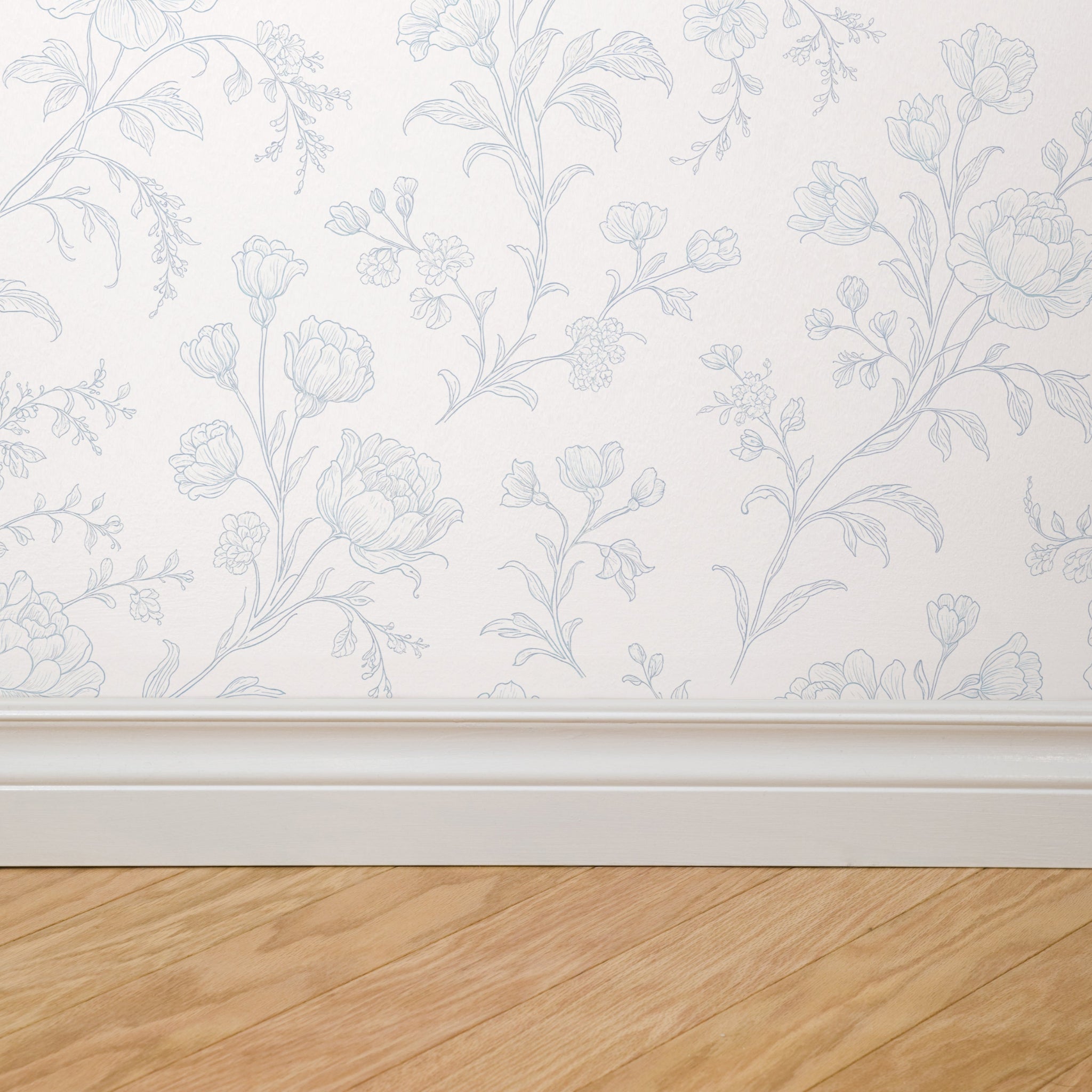 The Chelsea (Blue) Wallpaper - 8 FT H X 11 FT W Traditional