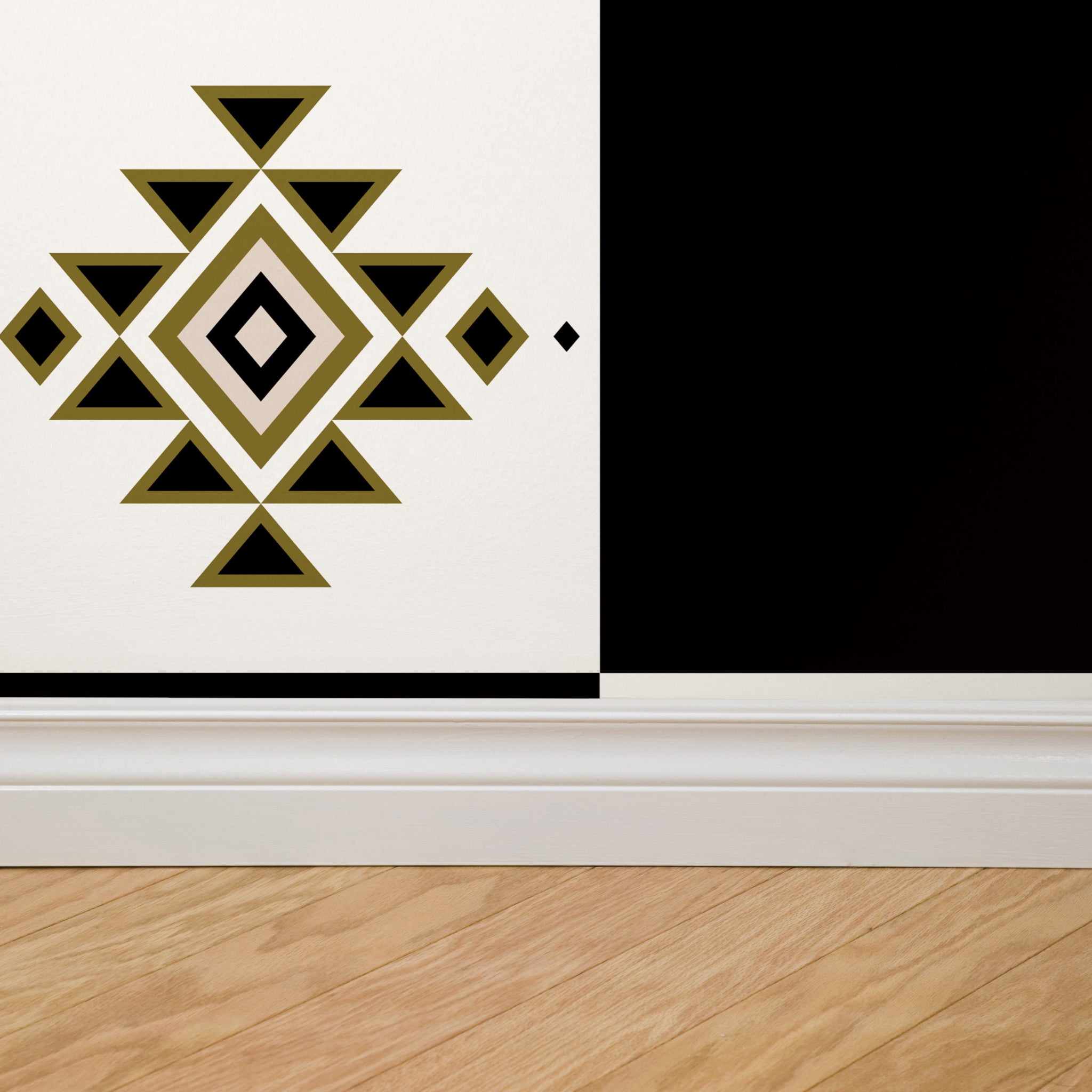 Western Checker (Black and Olive) Wallpaper