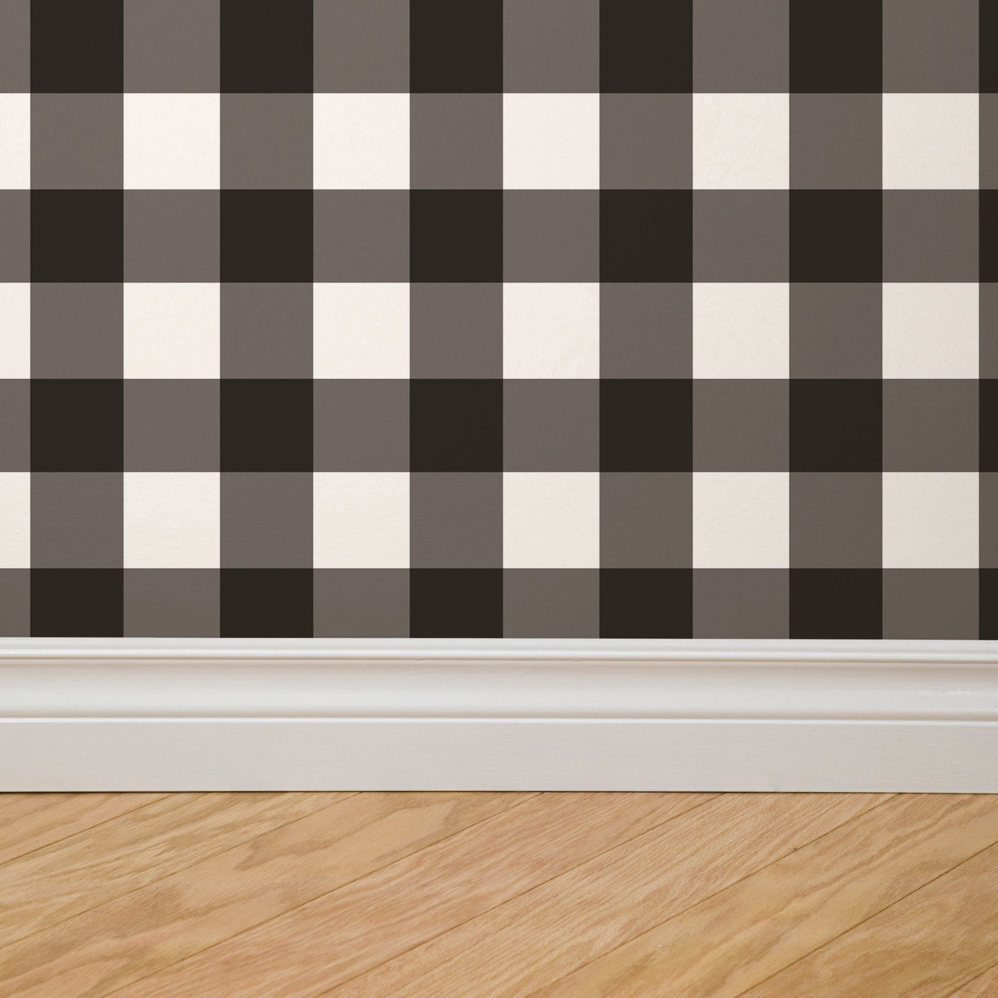 Willowside Gingham (Black) Wallpaper