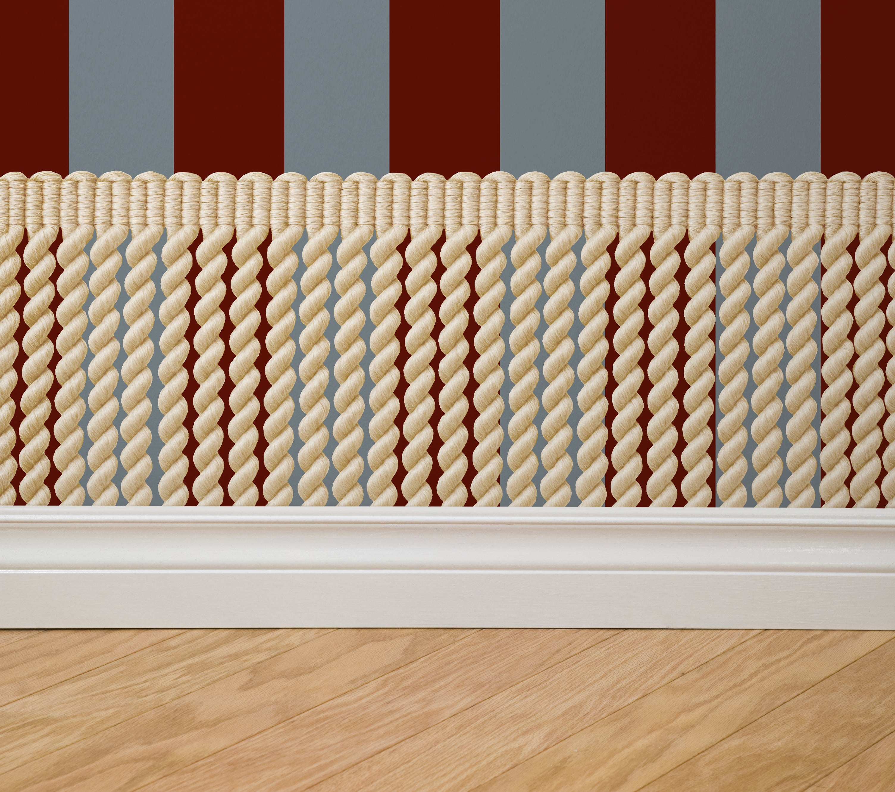 Bullion Stripe (Burgundy) Wallpaper