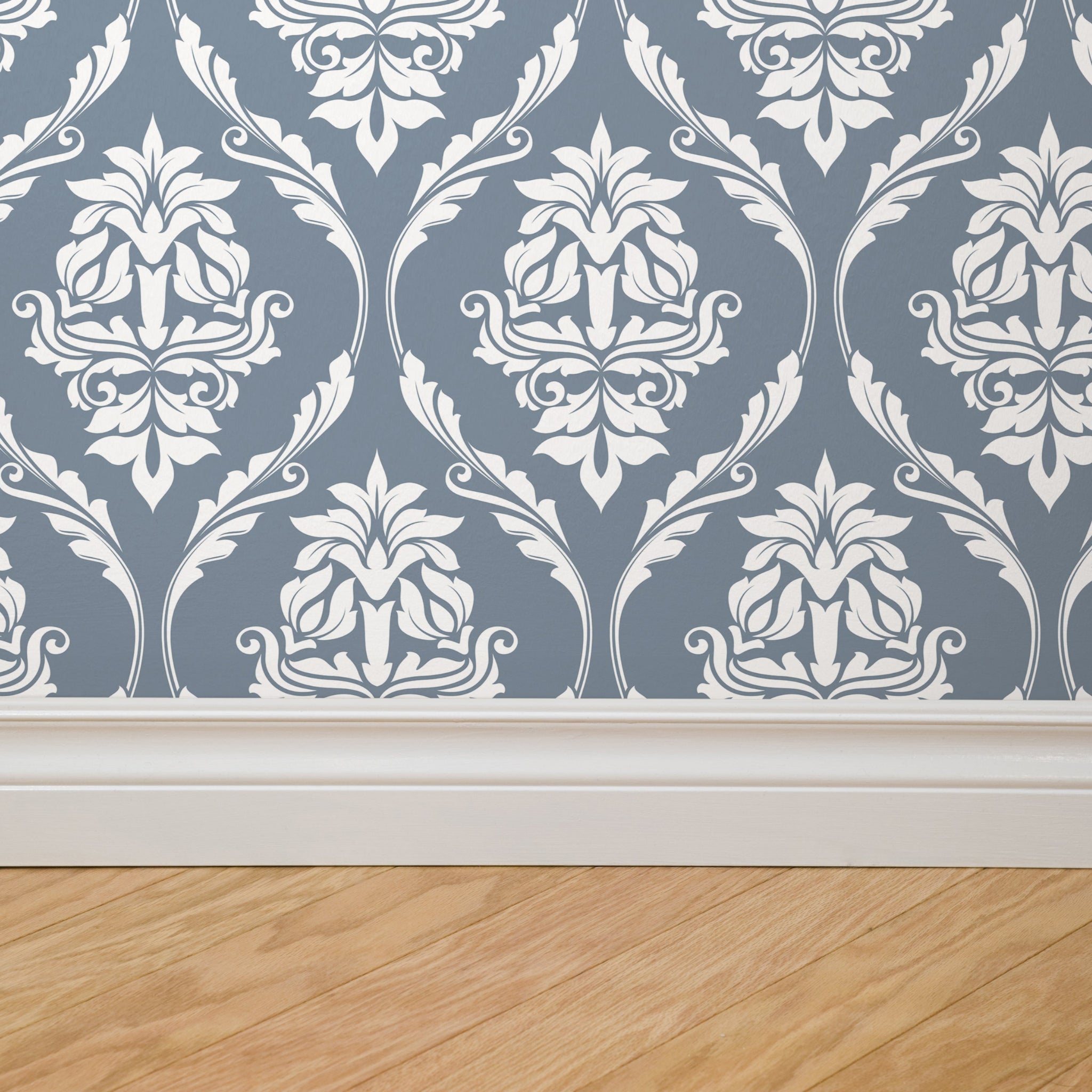Farmhouse Revival (Blue) Wallpaper