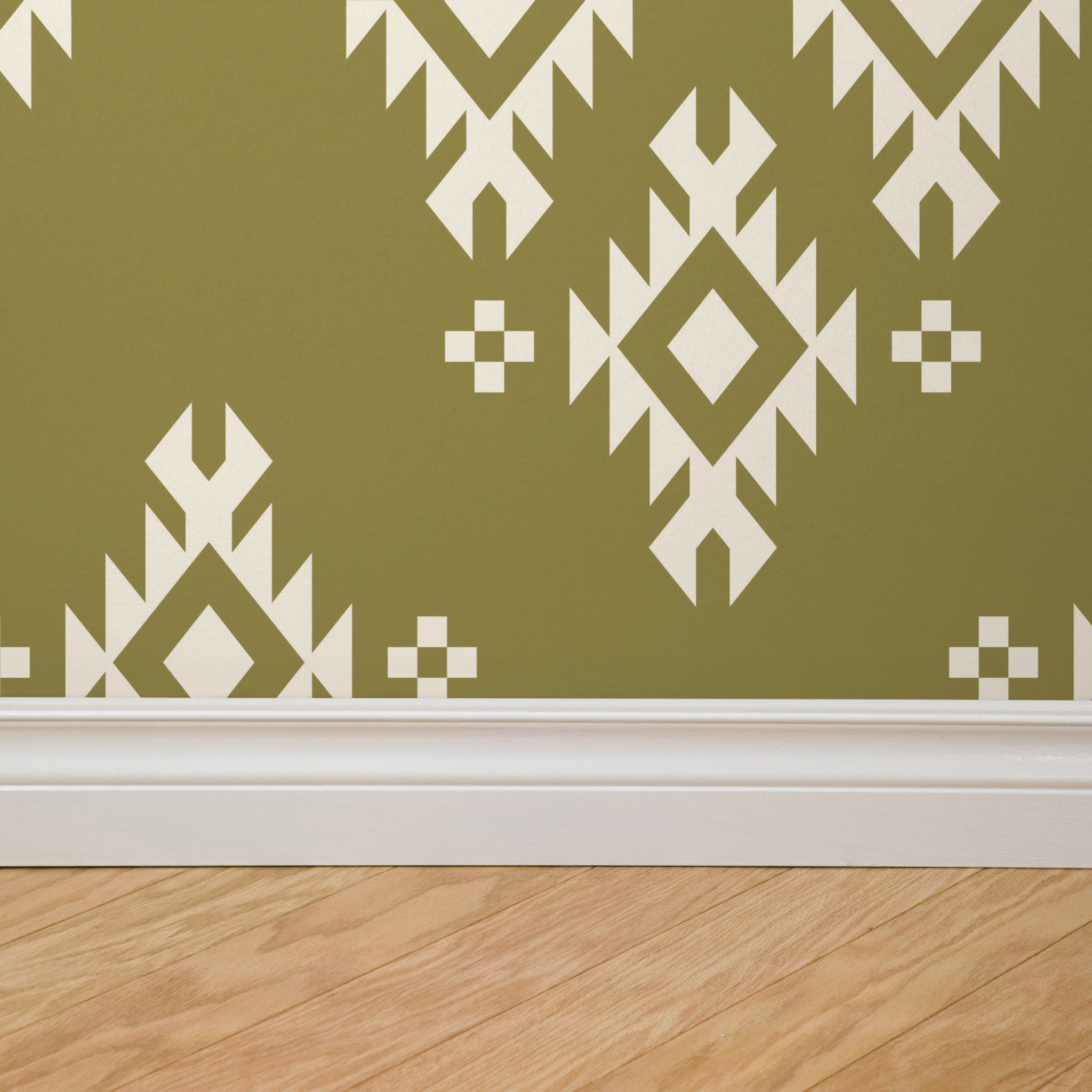 Temple Threads (Olive) Wallpaper