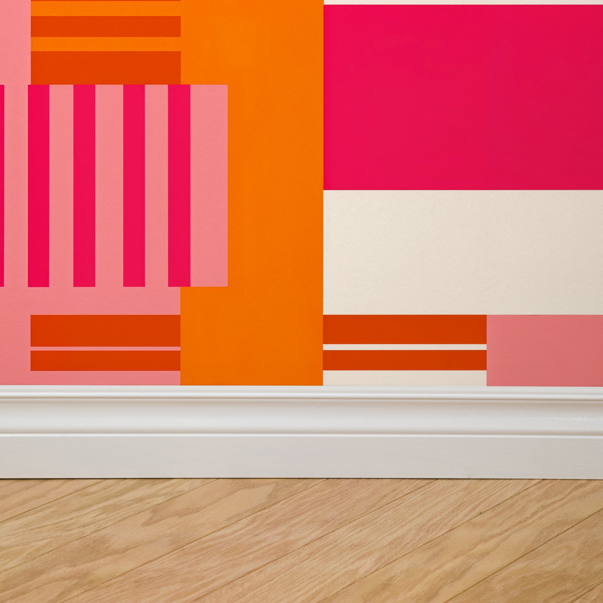 Block Party Wallpaper - 8 FT H X 25 FT W Traditional