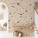 Dahlia (Tan) Wallpaper - 10 FT H X 16 FT W Luxe Peel and Stick sample