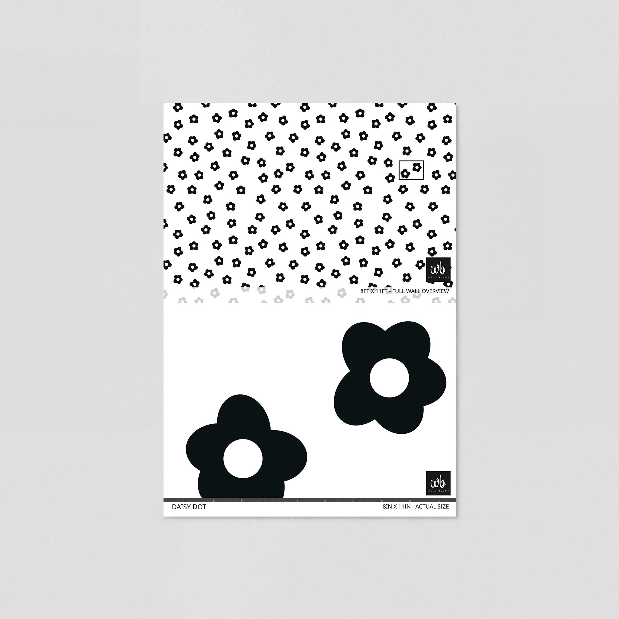 Daisy Dot (Black) Wallpaper