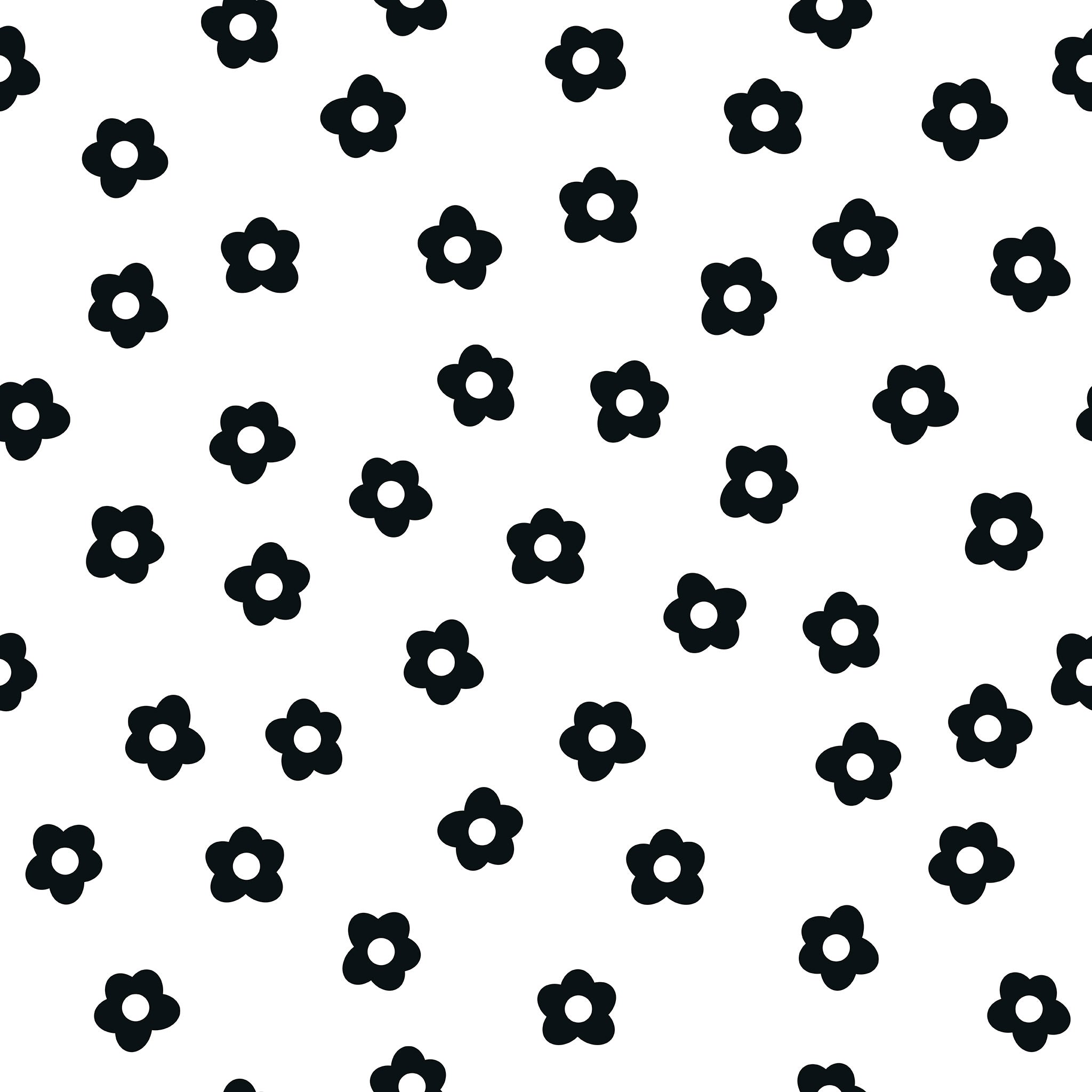 Daisy Dot (Black) Wallpaper