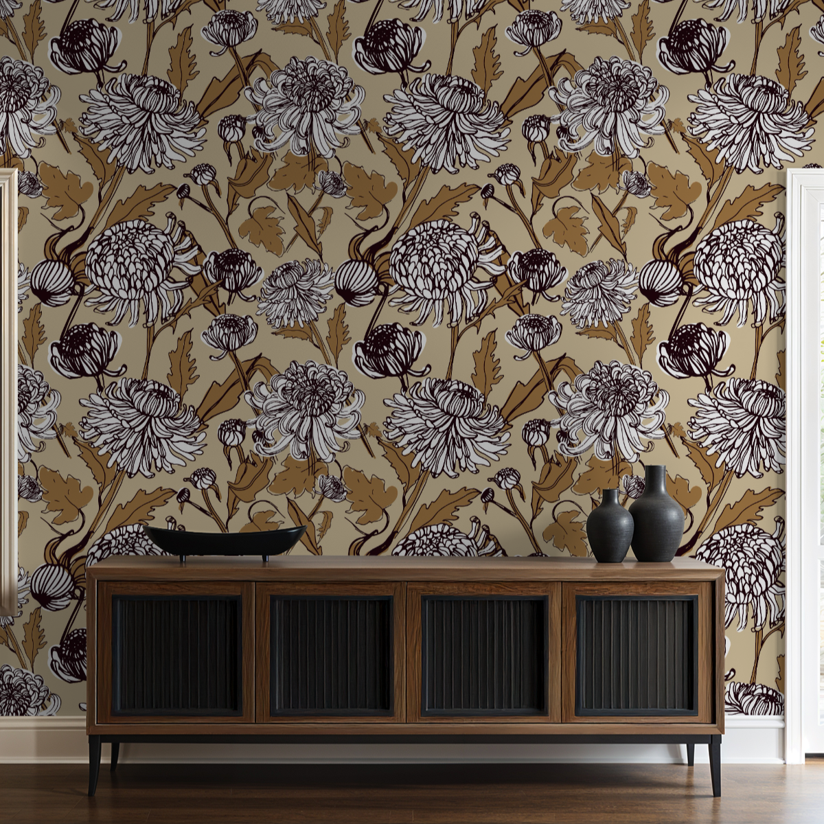 Earthy Wildflower Wallpaper