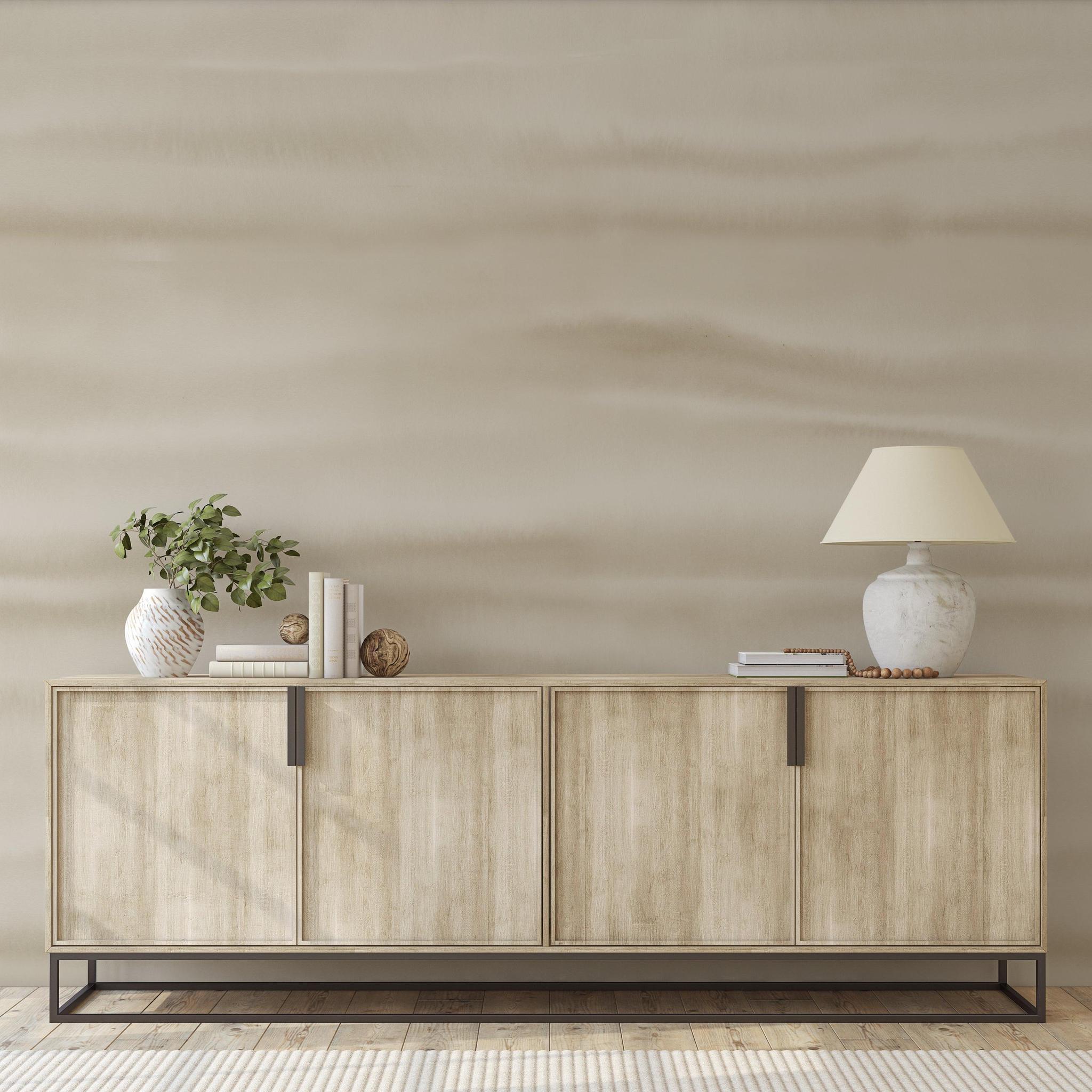 Fraya (Oatmeal) Wallpaper - 10 FT H X 58 FT W Traditional