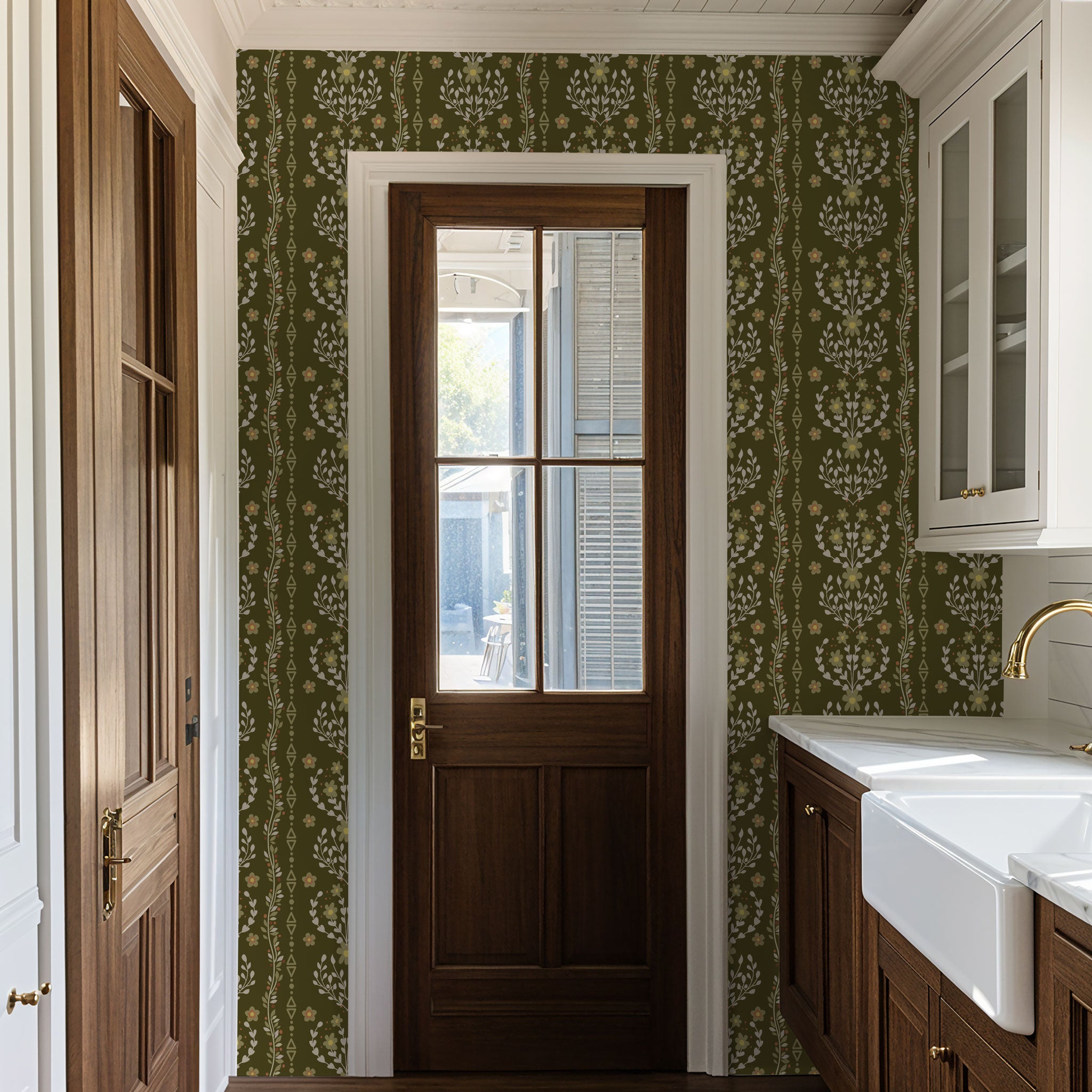 Beacon Meadow (Green) Wallpaper - 8 FT H X 17.4 FT W LUXE P&S