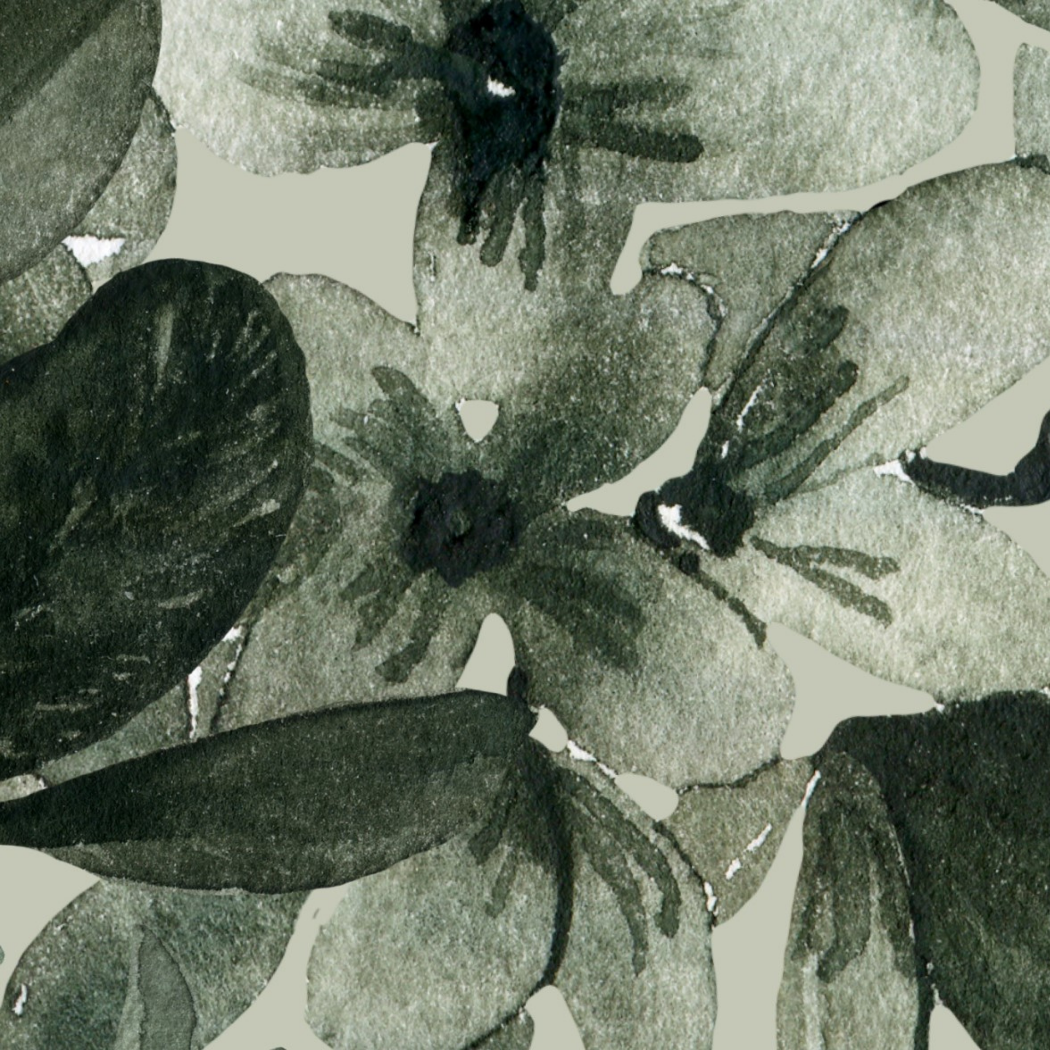 "Wall Blush's Forever and Always Wallpaper in a modern living space, elegant floral design focus."
