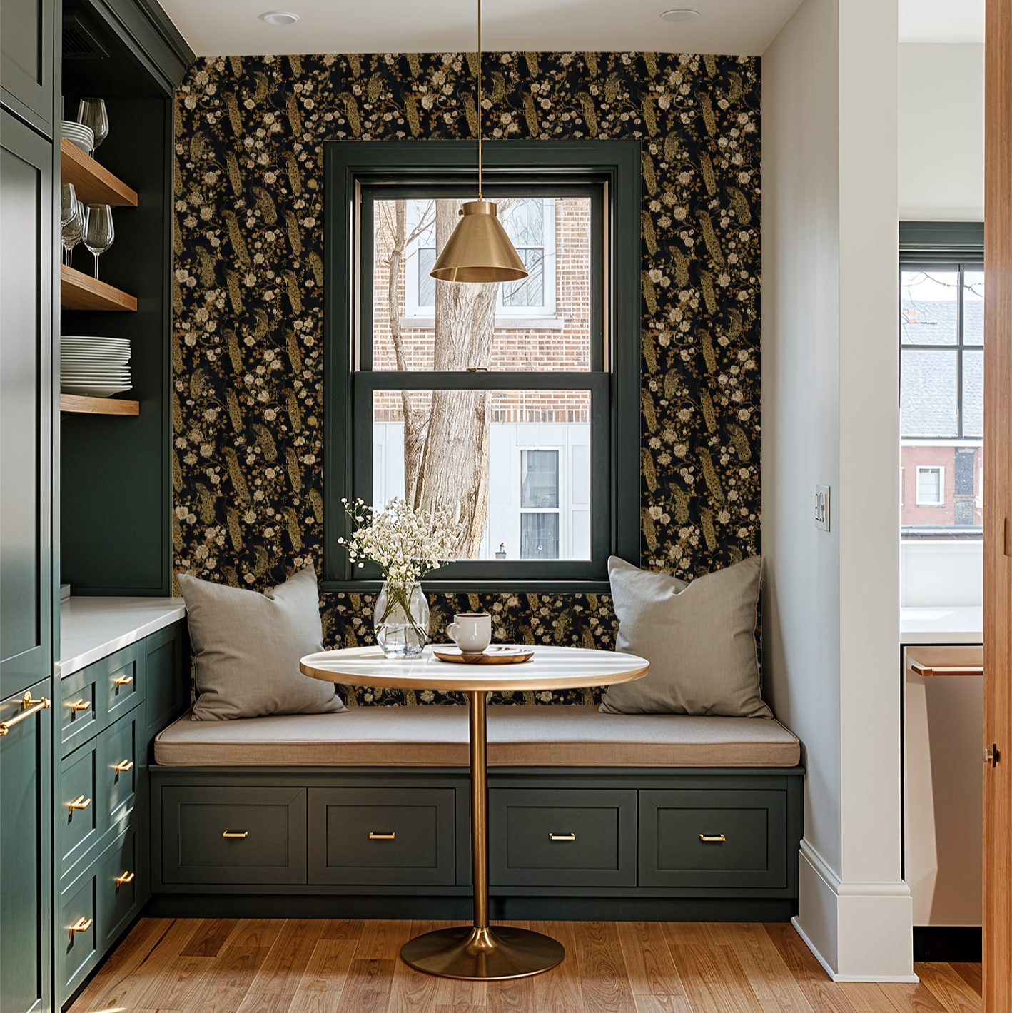 Golden Peacock Wallpaper