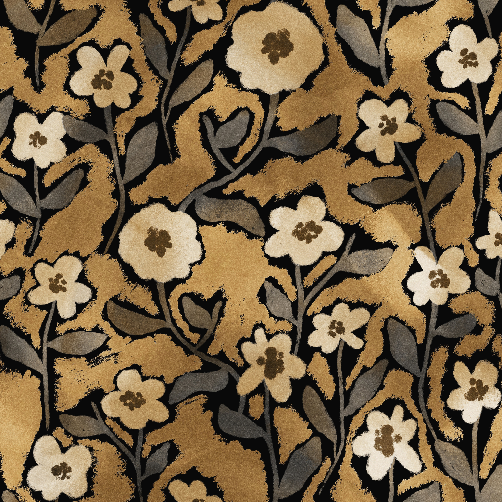 Alt: "Wall Blush Goldie Wallpaper with floral patterns enhancing the bedroom interior, focusing on wall aesthetics."