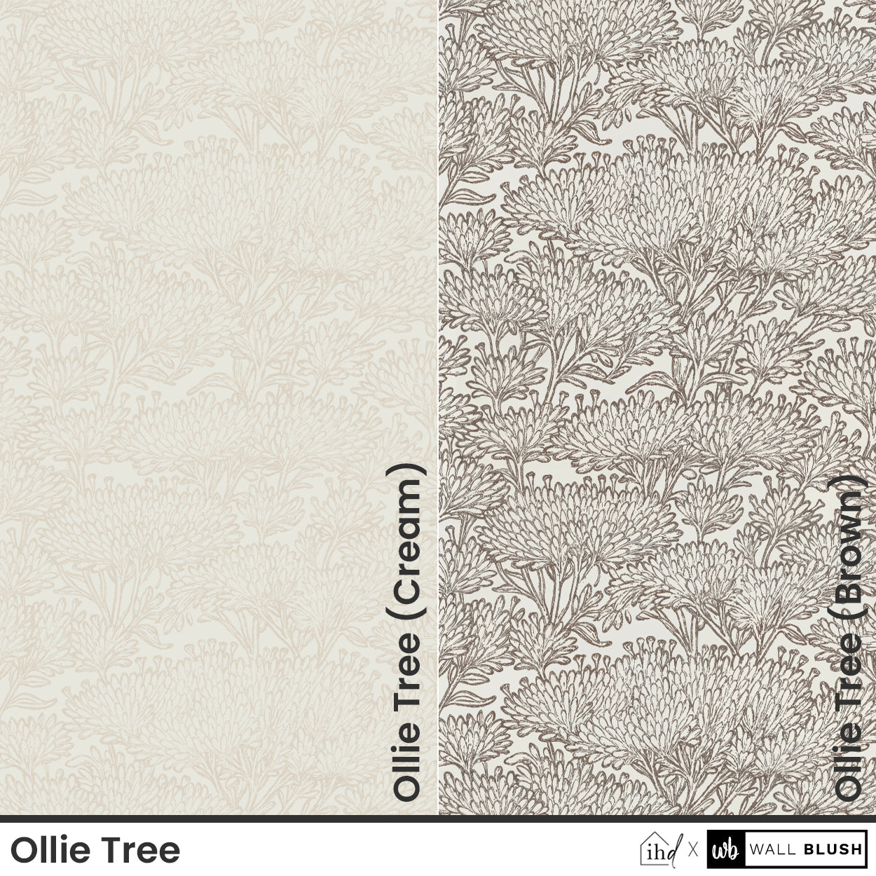 Ollie Tree (Brown) Wallpaper