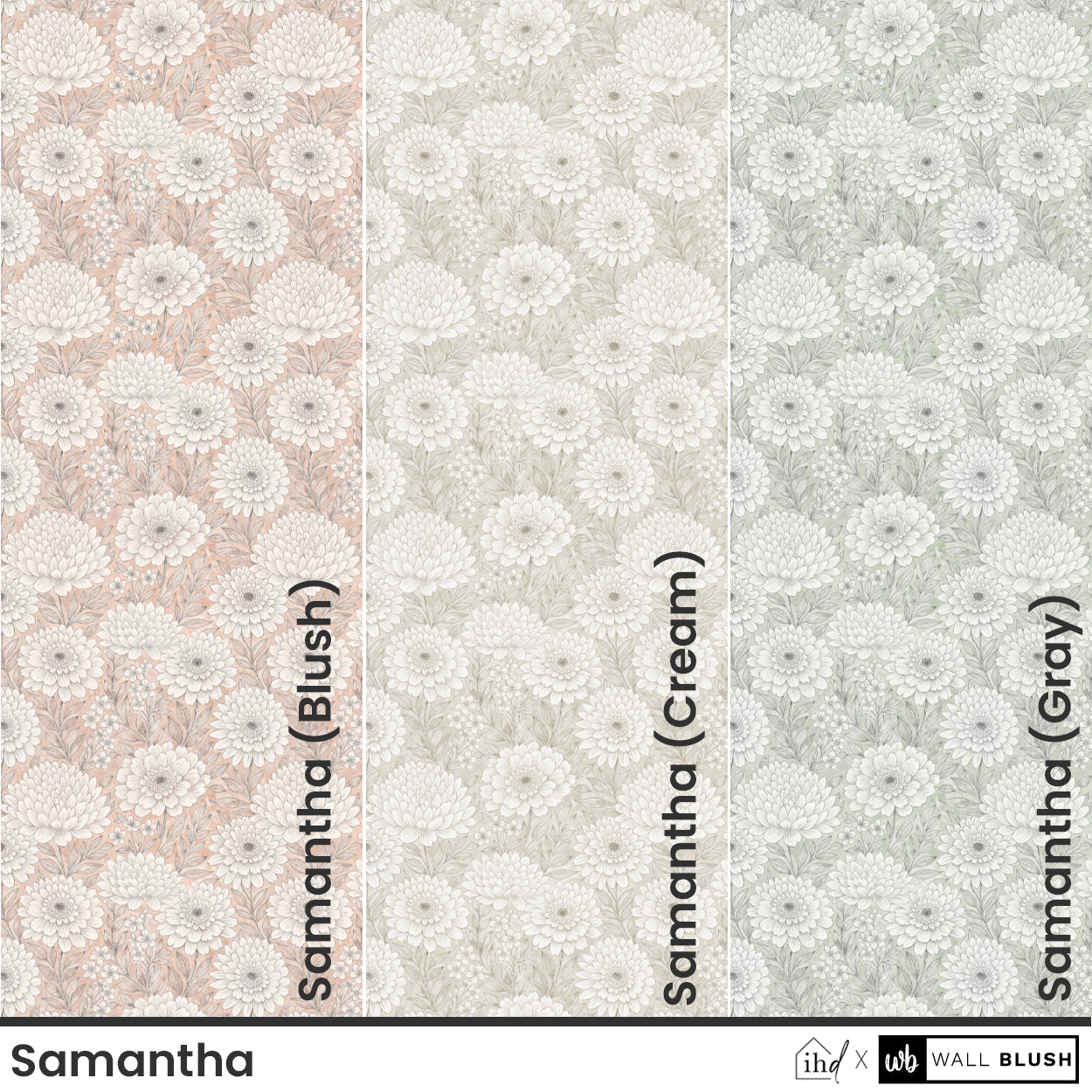 Samantha (Cream) Wallpaper