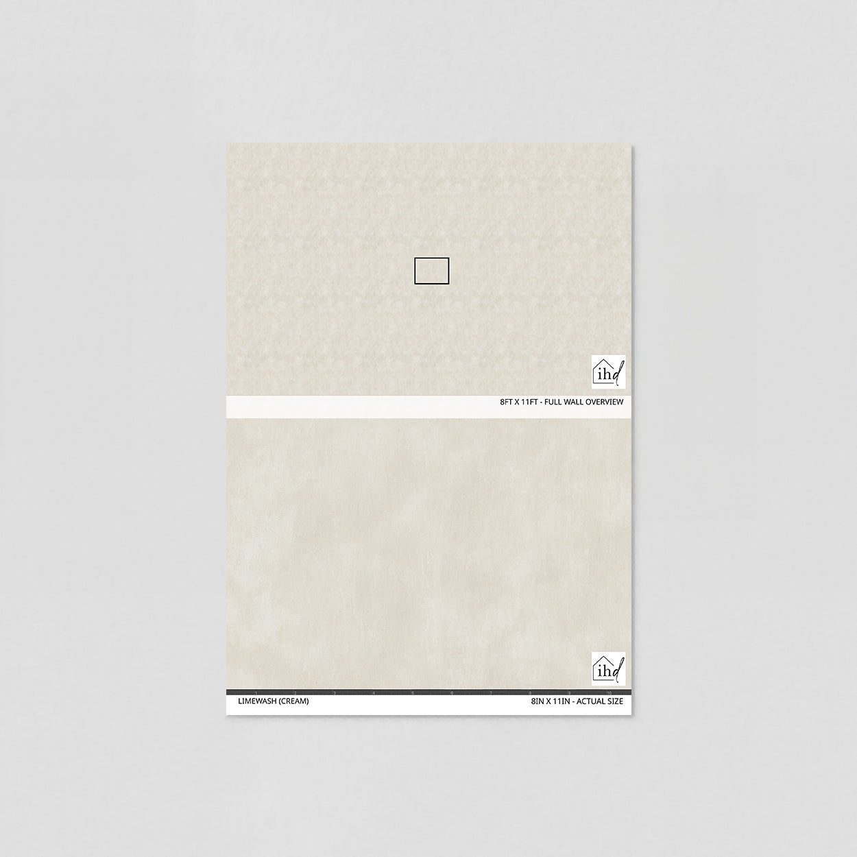 Limewash (Cream) Wallpaper - 18 FT H X 2 FT W Peel and Stick