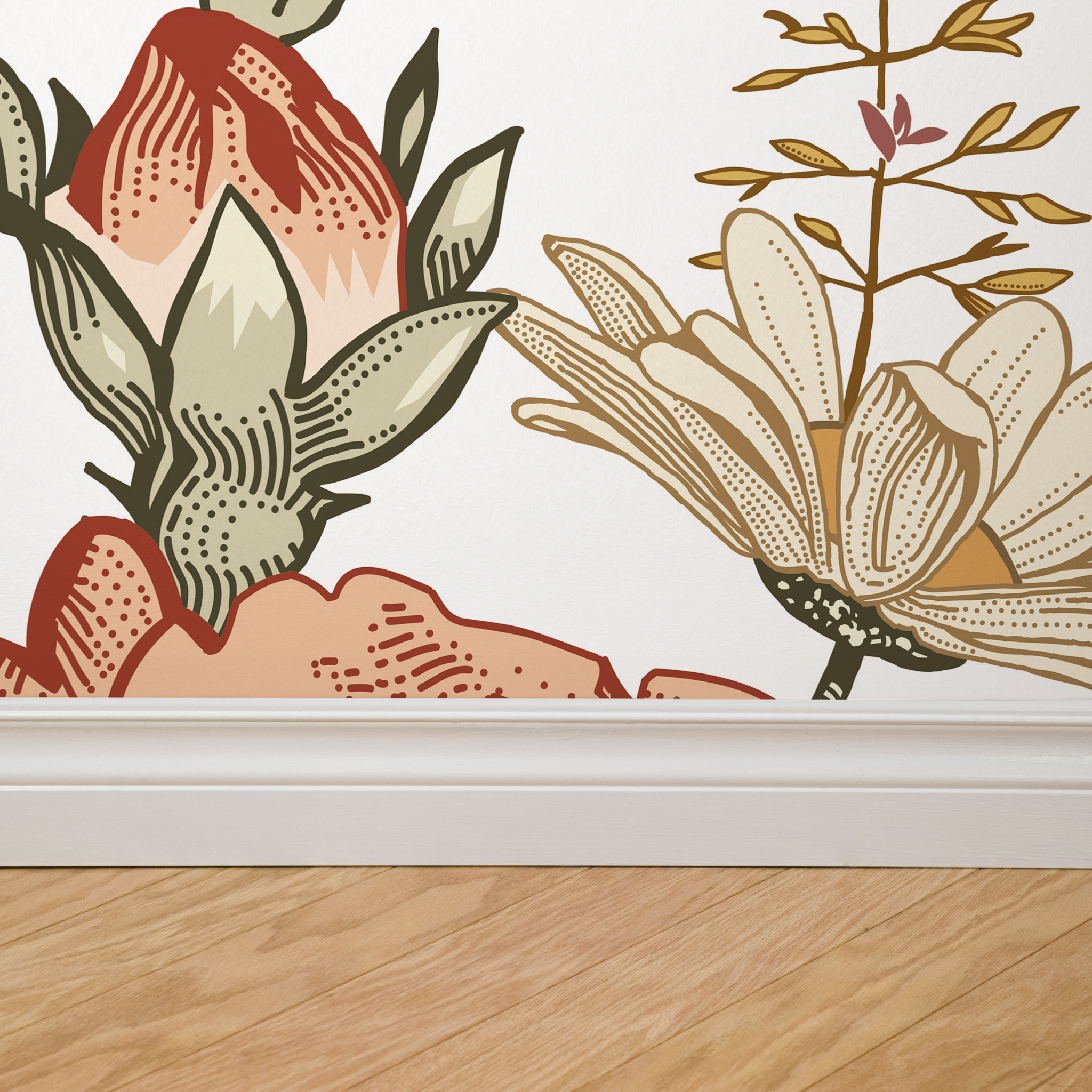 Mia (White) Wallpaper Wallpaper - Wall Blush SG02 from WALL BLUSH