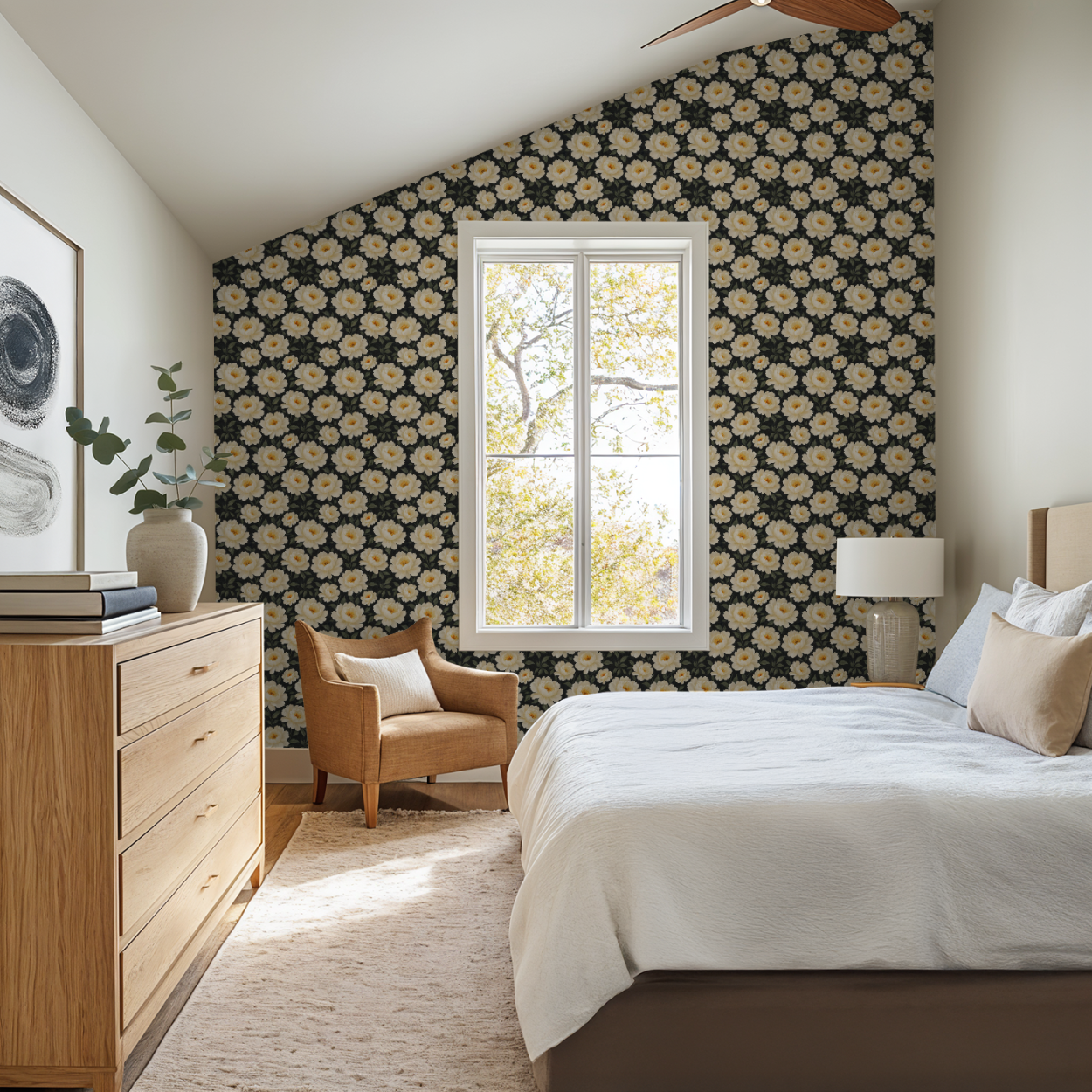 Moonlight Blooms Wallpaper