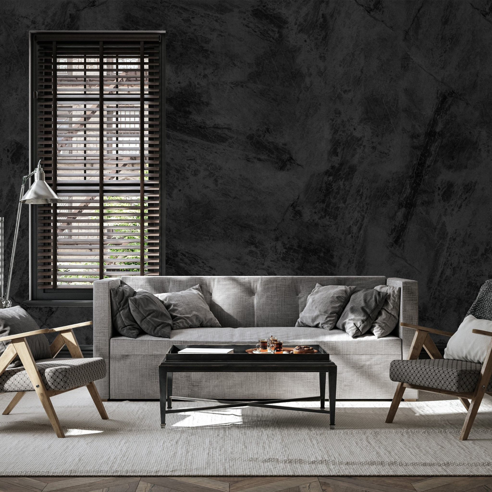 ONYX Wallpaper - 10 FT H X 6 FT W Luxe Peel and Stick