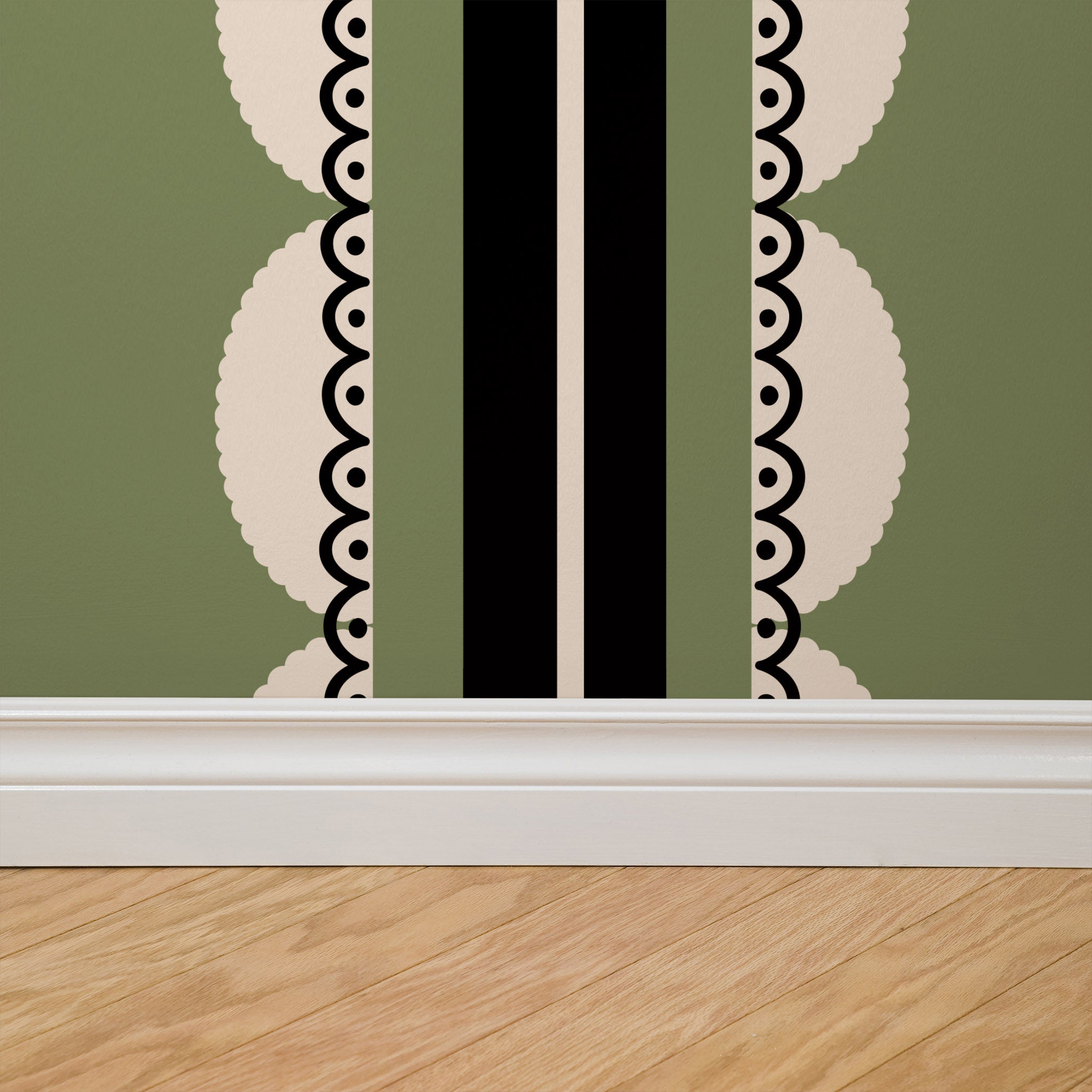 Sunday Scallop (Green) Wallpaper
